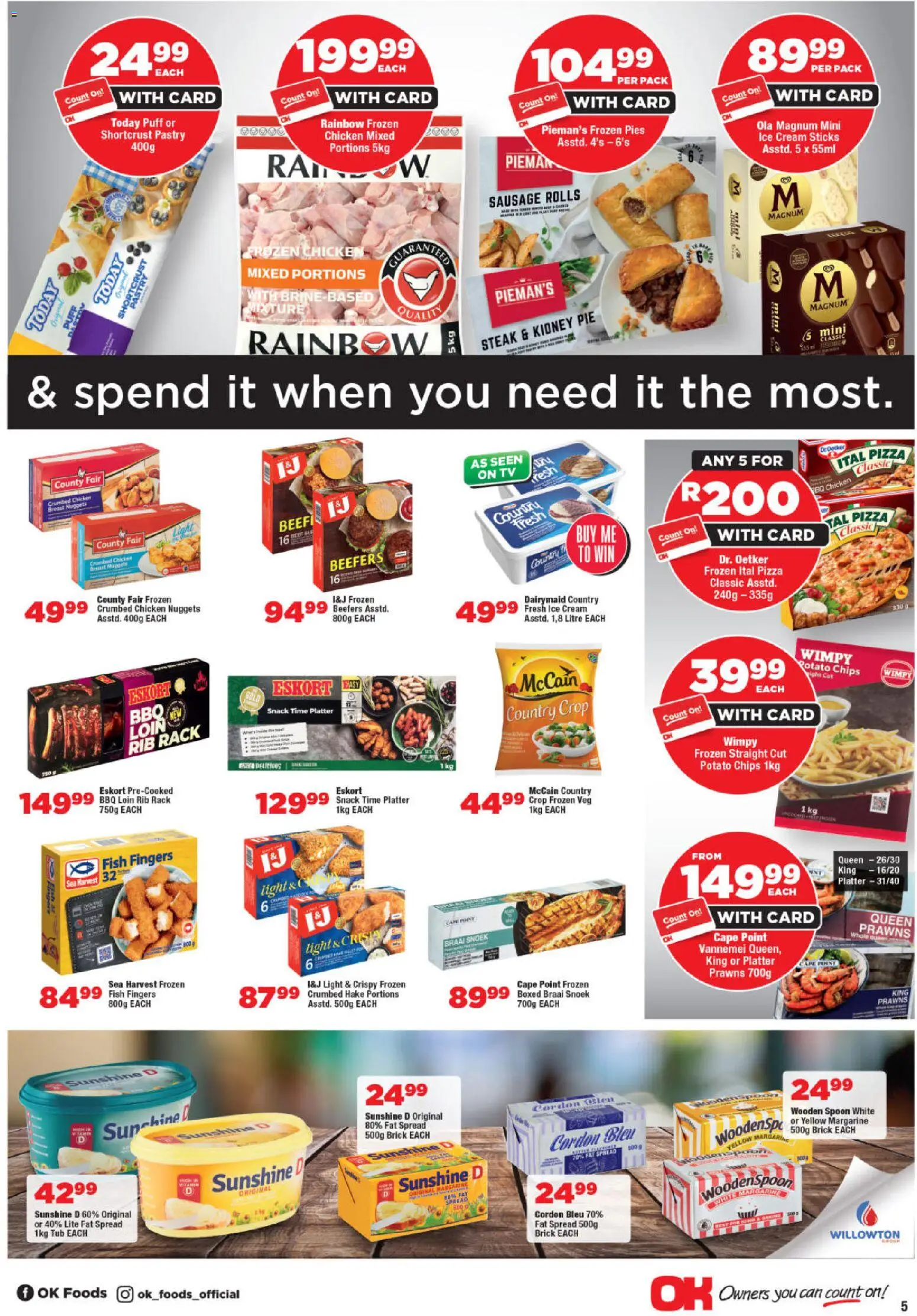 New OK Foods catalogue – valid from 10.12.2025 | Page: 5 | Products: Platter, Chips, Cream, Ice cream New OK Foods catalogue – valid from 10.12.2025 | Page: 5 | Products: Platter, Chips, Cream, Ice cream