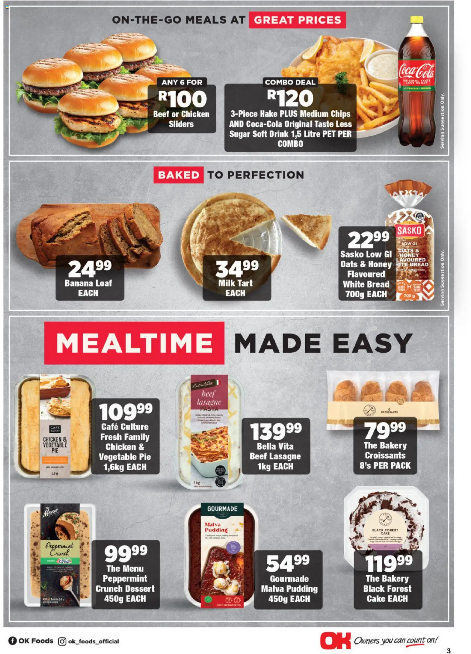 New OK Foods catalogue – valid from 10.12.2025 | Page: 3 | Products: Cake, Bread, Chicken, Chips New OK Foods catalogue – valid from 10.12.2025 | Page: 3 | Products: Cake, Bread, Chicken, Chips