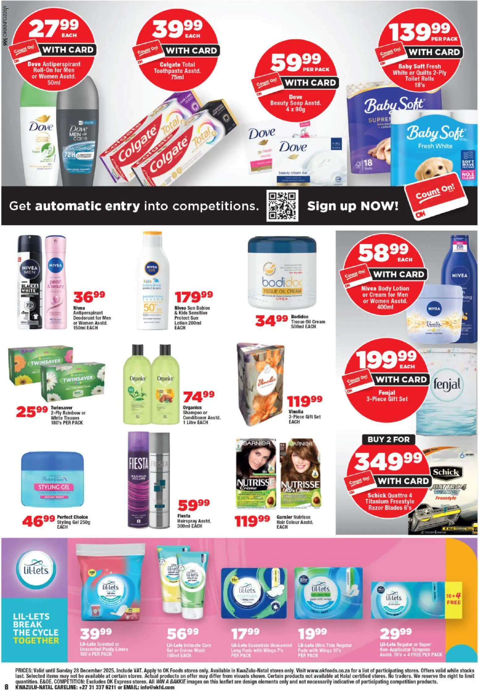 New OK Foods catalogue – valid from 10.12.2025 | Page: 8 | Products: Toilet, Pads, Soap, Lotion New OK Foods catalogue – valid from 10.12.2025 | Page: 8 | Products: Toilet, Pads, Soap, Lotion