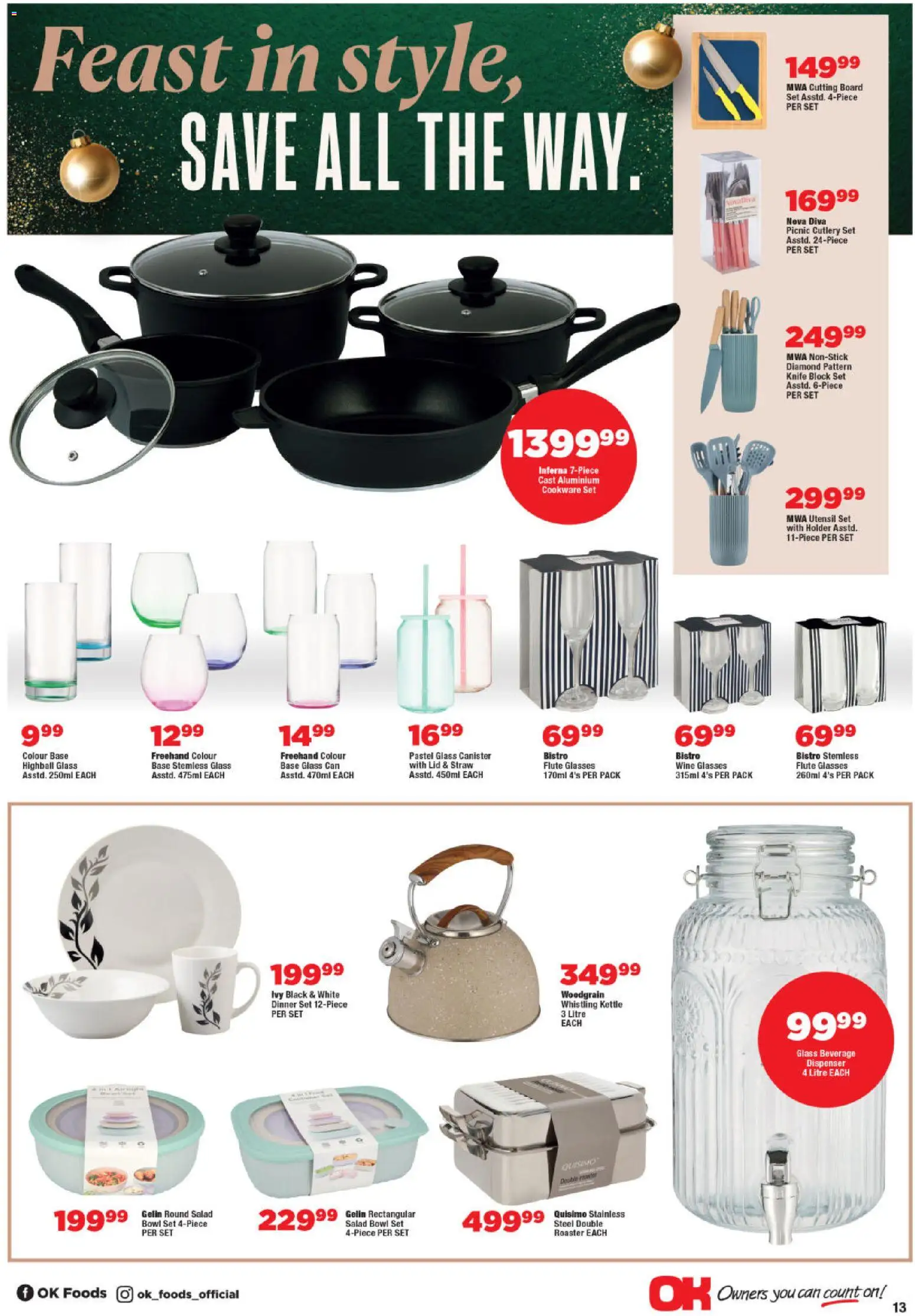 New OK Foods catalogue – valid from 10.12.2025 | Page: 13 | Products: Bowl, Kettle, Wine, Cookware New OK Foods catalogue – valid from 10.12.2025 | Page: 13 | Products: Bowl, Kettle, Wine, Cookware