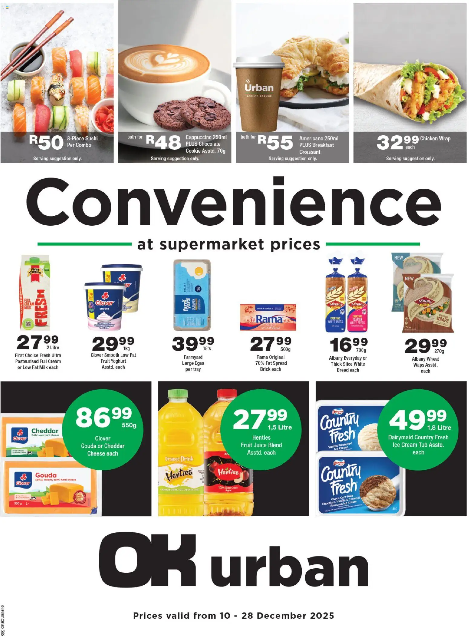 New OK Foods catalogue – valid from 10.12.2025 | Page: 1 | Products: Cheese, Bread, Juice, Ice cream New OK Foods catalogue – valid from 10.12.2025 | Page: 1 | Products: Cheese, Bread, Juice, Ice cream