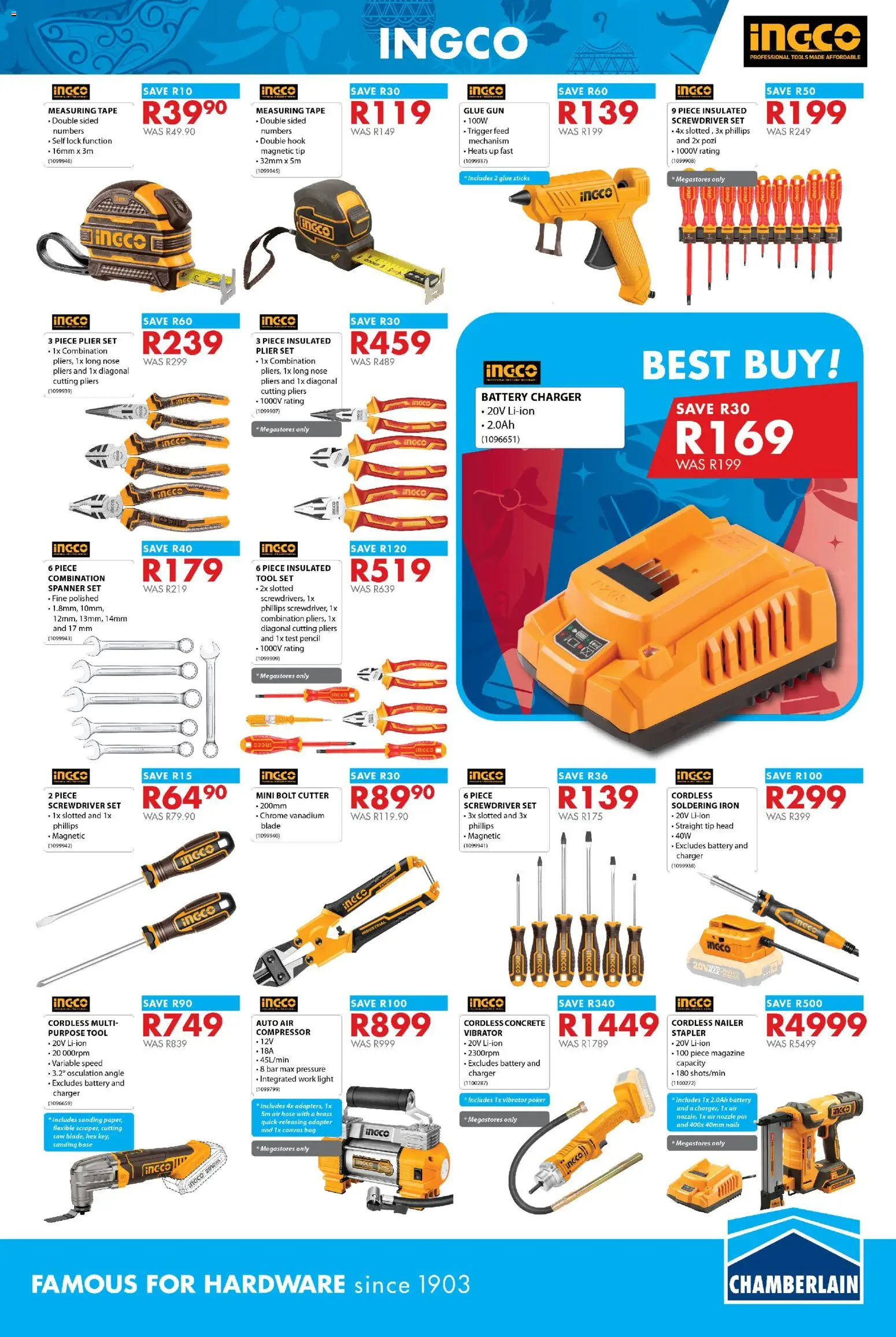 New Chamberlain catalogue – valid from 20.11.2025 | Page: 5 | Products: Battery, Charger, Light, Canvas New Chamberlain catalogue – valid from 20.11.2025 | Page: 5 | Products: Battery, Charger, Light, Canvas