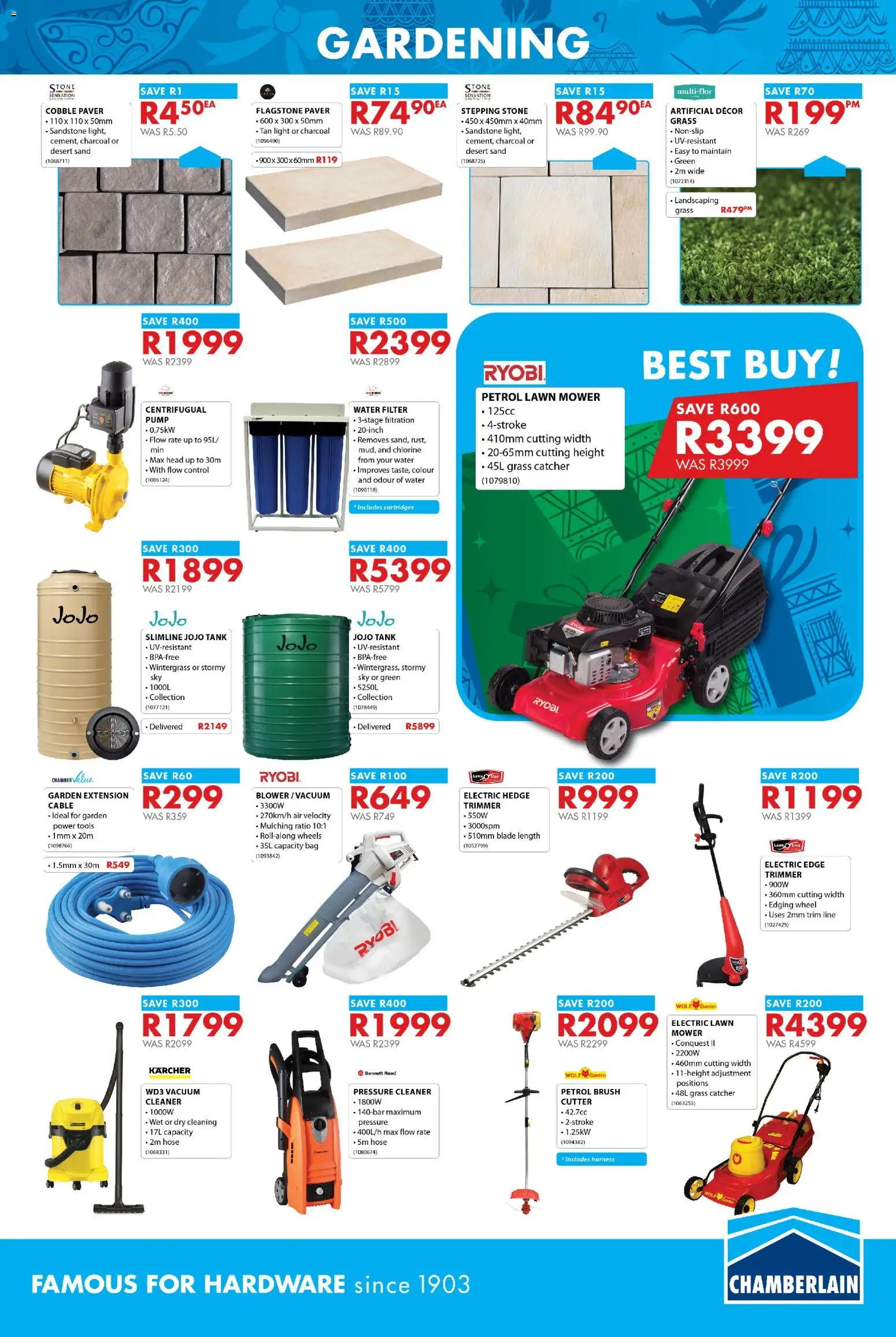 New Chamberlain catalogue – valid from 20.11.2025 | Page: 15 | Products: Bag, Tank, Cutter, Mower New Chamberlain catalogue – valid from 20.11.2025 | Page: 15 | Products: Bag, Tank, Cutter, Mower