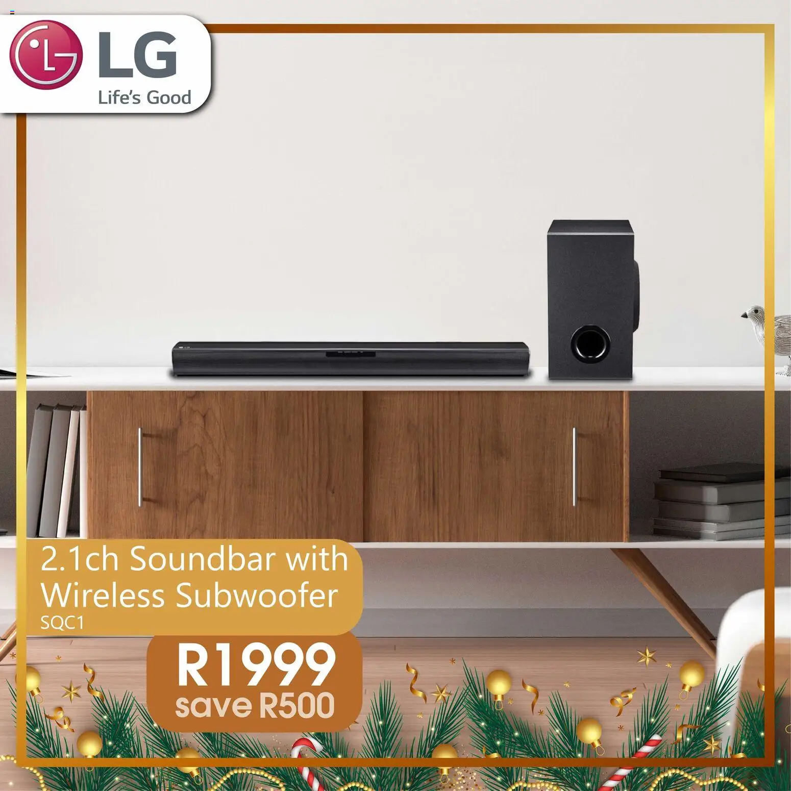 New Tafelberg Furnishers catalogue – valid from 12.12.2025 | Page: 4 | Products: Soundbar, Subwoofer New Tafelberg Furnishers catalogue – valid from 12.12.2025 | Page: 4 | Products: Soundbar, Subwoofer