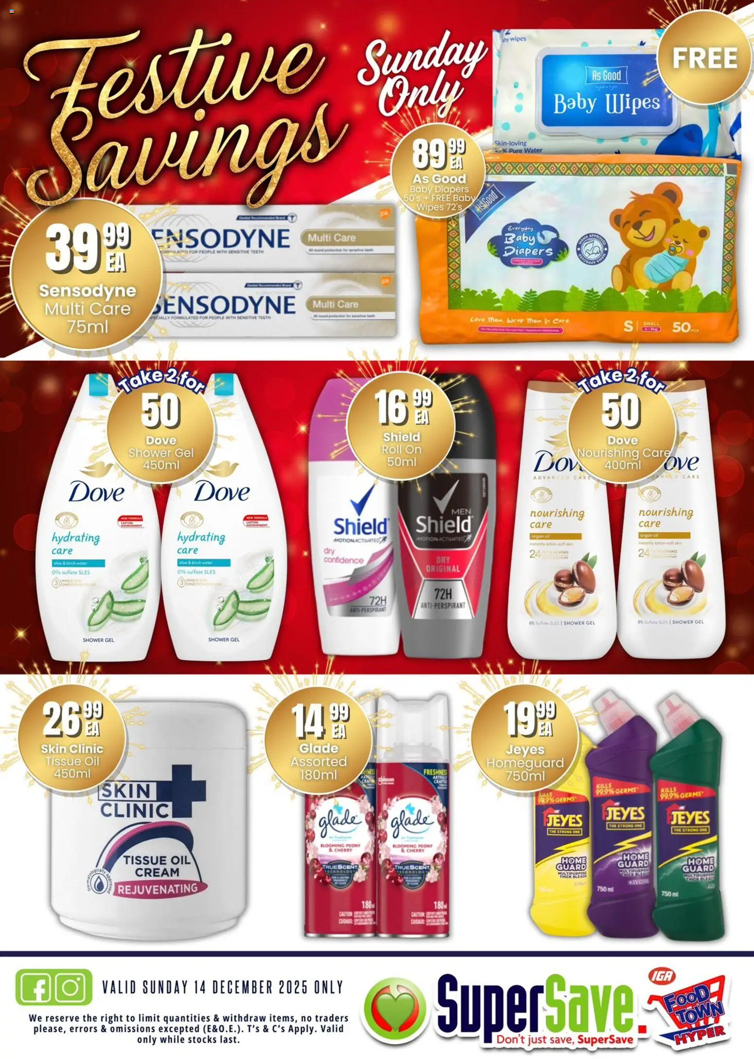 New Super Save catalogue – valid from 14.12.2025 | Page: 8 | Products: Tissue oil, Cream, Shower gel, Bacon New Super Save catalogue – valid from 14.12.2025 | Page: 8 | Products: Tissue oil, Cream, Shower gel, Bacon