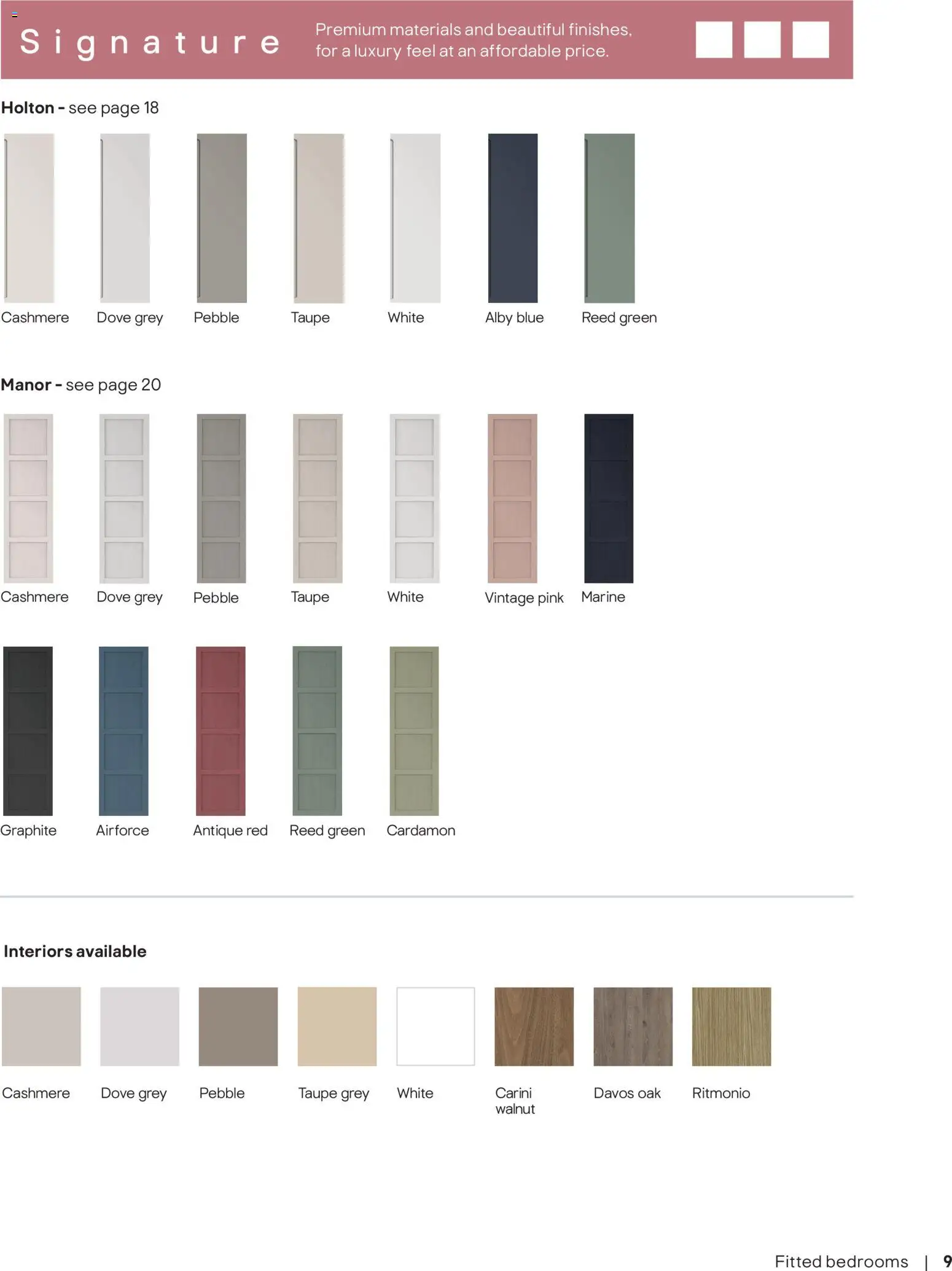 {H1} | Page: 9 | Products: Drawers, Doors, Cabinet, Handles