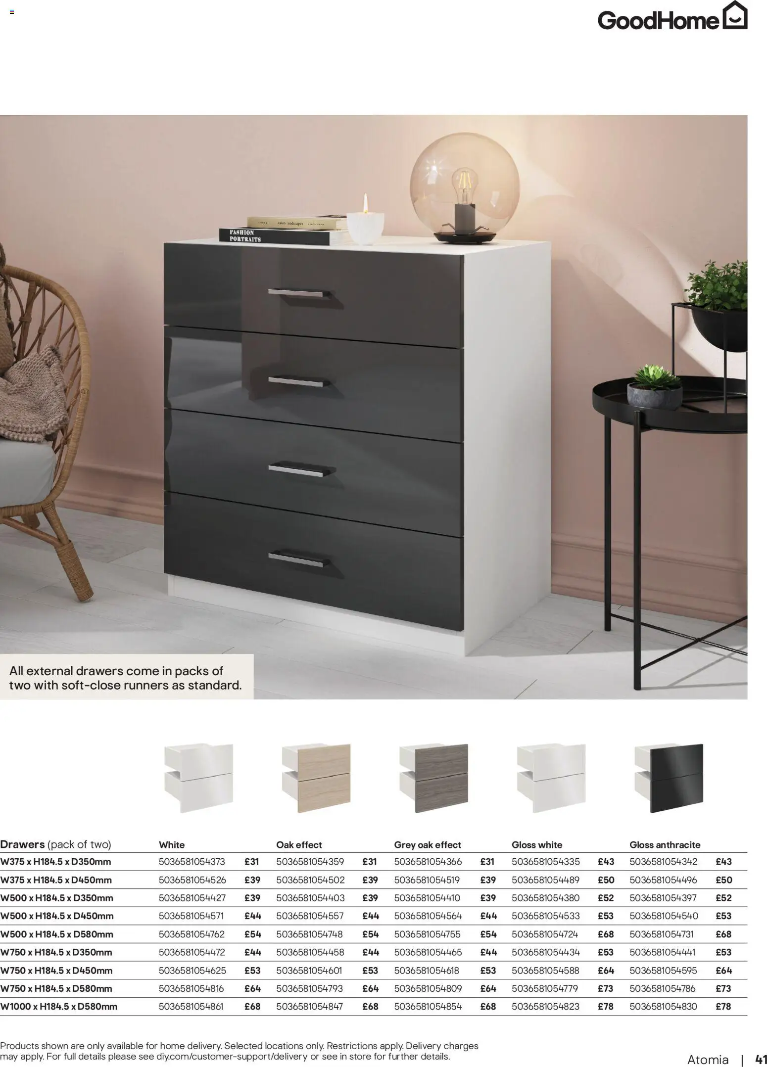 {H1} | Page: 41 | Products: Box, Knob, Wardrobe, Bedside table