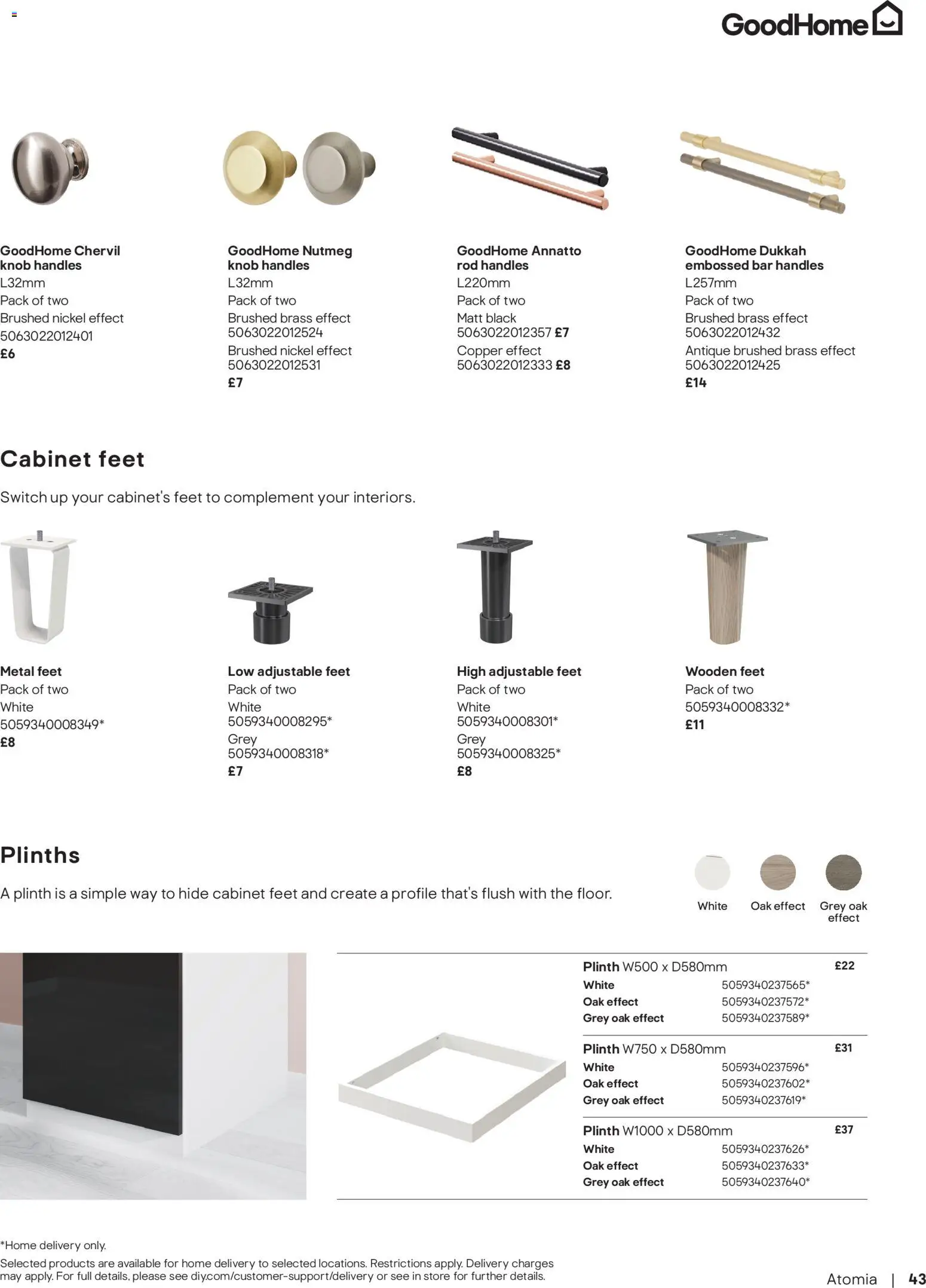 {H1} | Page: 43 | Products: Cabinet, Handles, Knob