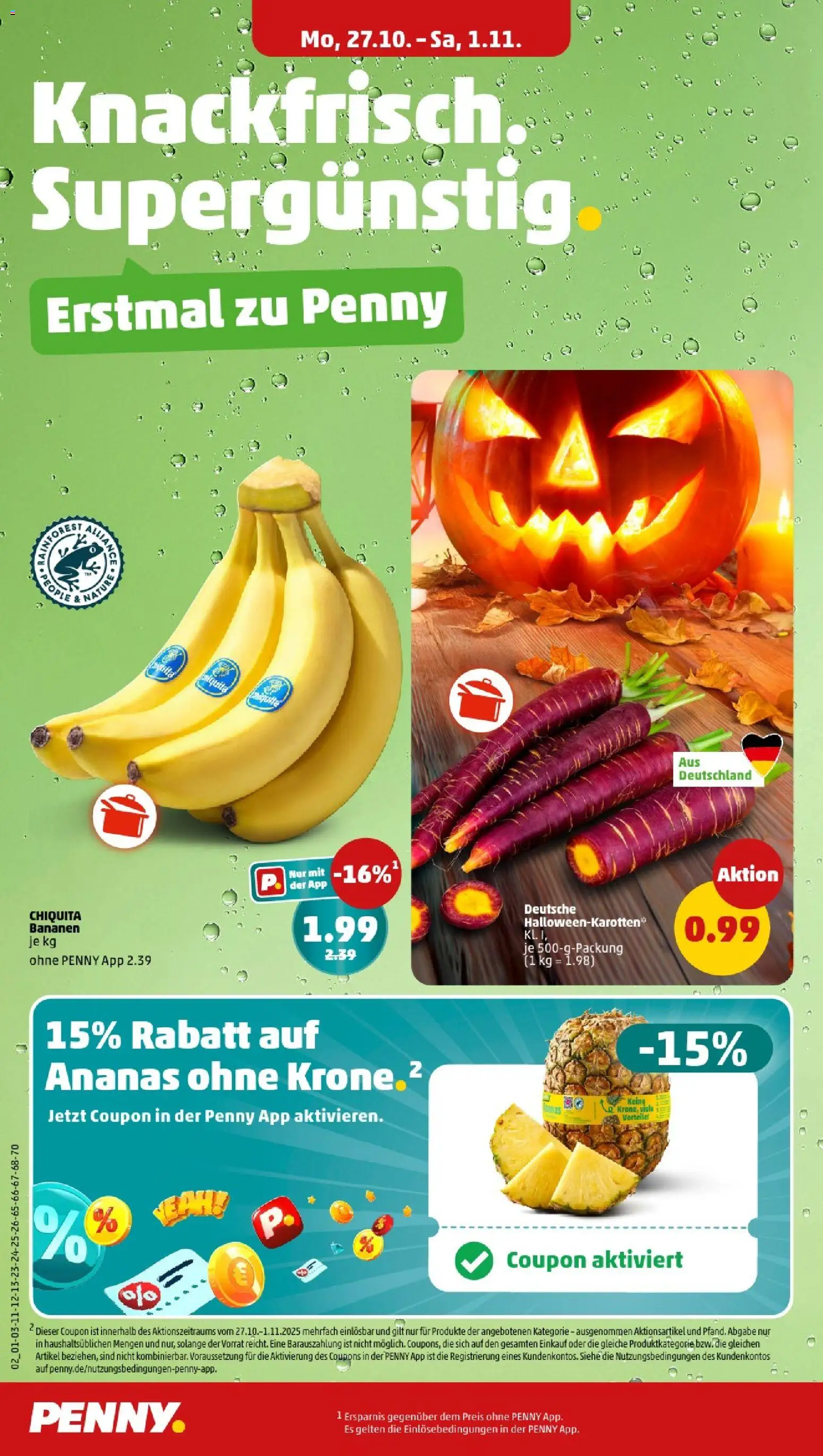 Penny - Hamburg  – gültig ab 27.10.2025 | Seite: 4 | Produkte: Bananen, Ananas