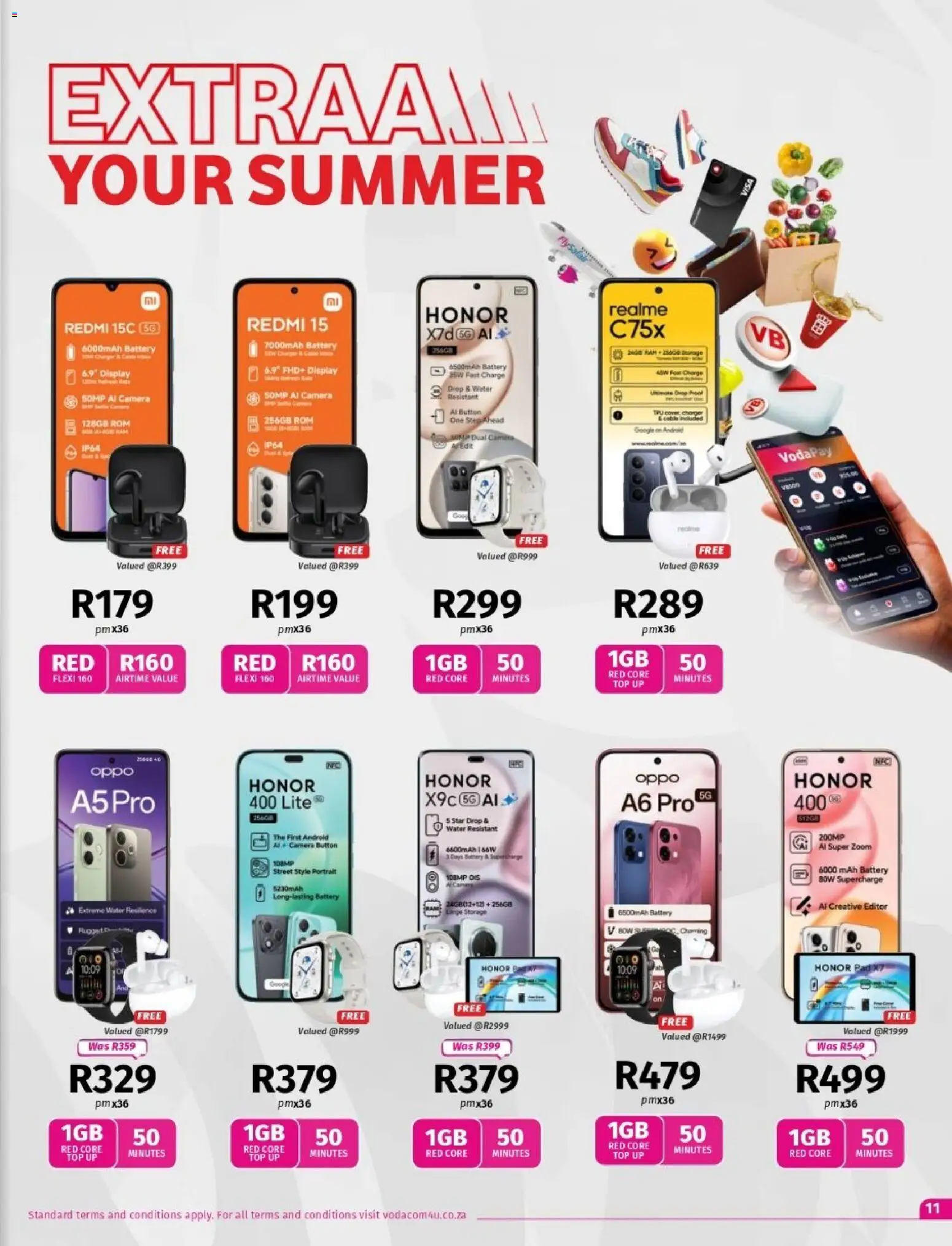 New Vodacom catalogue – valid from 19.12.2025 | Page: 5 | Products: Camera, Battery, Charger, Water