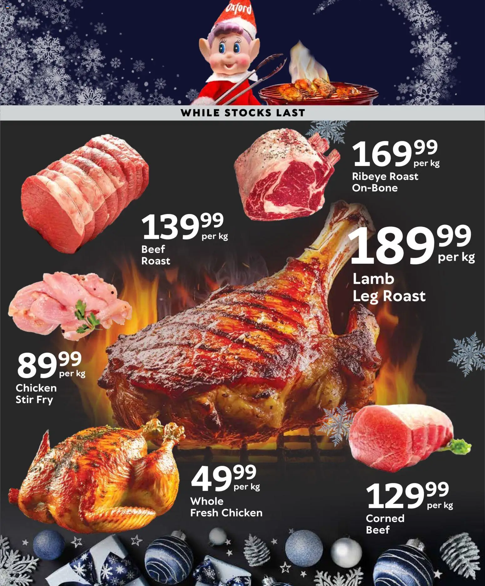 New Oxford Freshmarket catalogue – valid from 23.12.2025 | Page: 3 | Products: Chicken, Beef