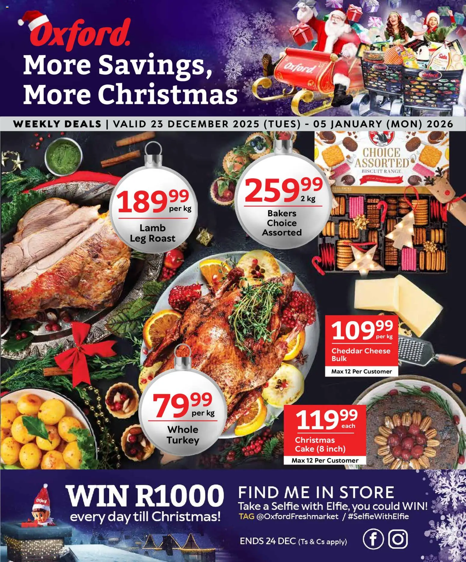 New Oxford Freshmarket catalogue – valid from 23.12.2025 | Page: 1 | Products: Cake, Cheese