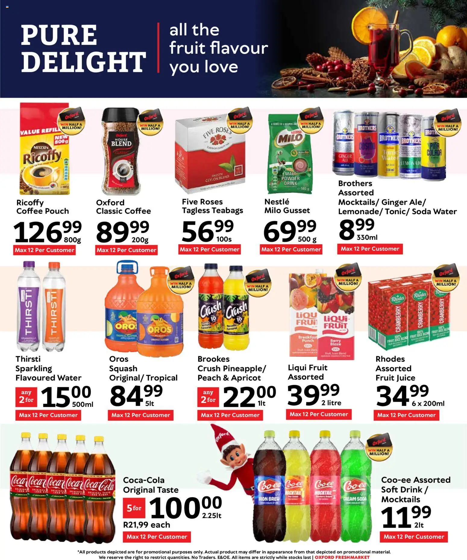 New Oxford Freshmarket catalogue – valid from 23.12.2025 | Page: 14 | Products: Watch, Coffee, Juice, Water