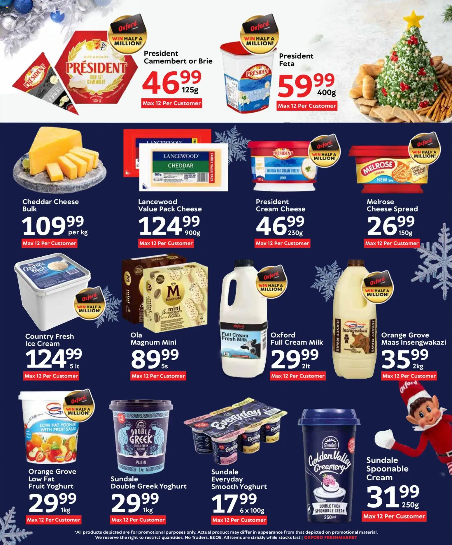 New Oxford Freshmarket catalogue – valid from 23.12.2025 | Page: 17 | Products: Milk, Cheese, Salad, Fruit