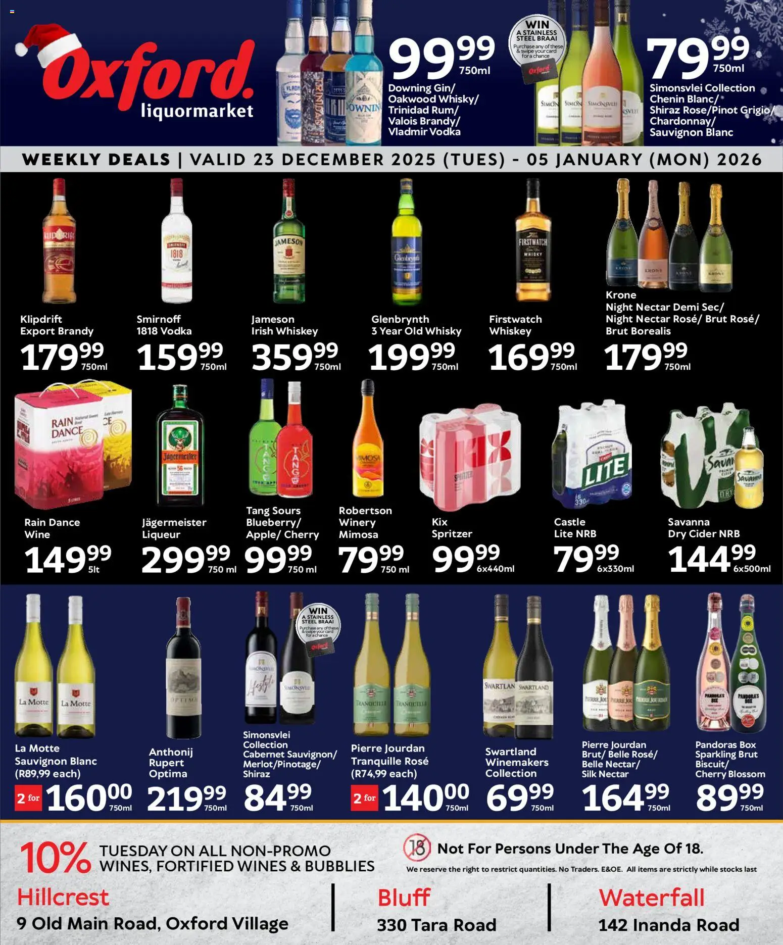 New Oxford Freshmarket catalogue – valid from 23.12.2025 | Page: 24 | Products: Box, Wine, Vodka, Whiskey