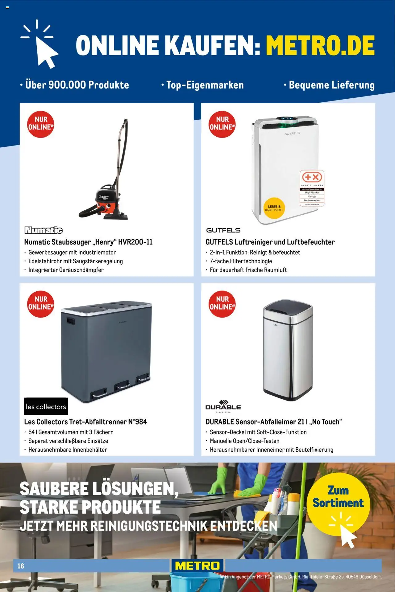 Metro  Office Sortiment – gültig ab 01.10.2025 | Seite: 16 | Produkte: Staubsauger, Luftreiniger