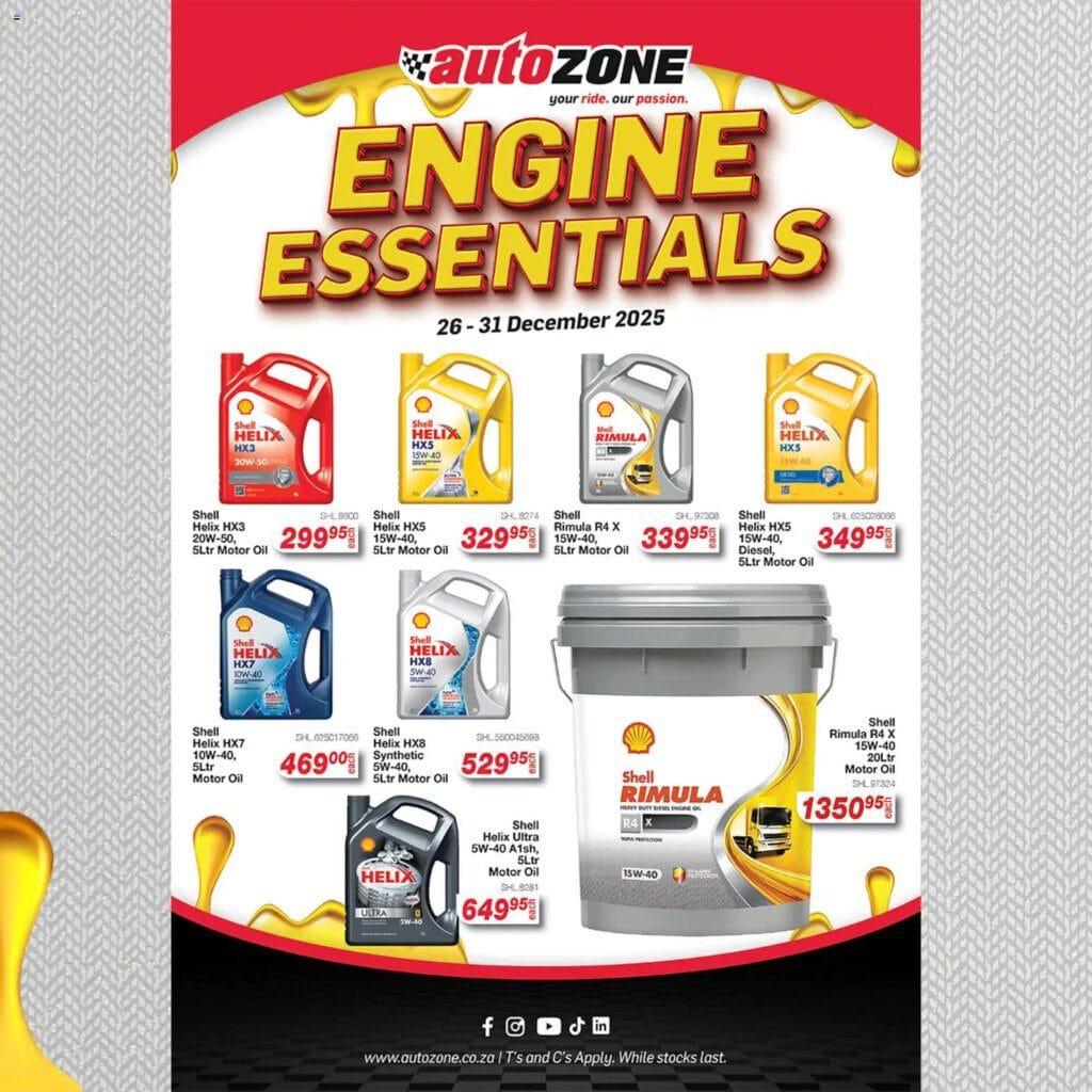 AutoZone Engine Essentials  (26/12/2025 – 31/12/2025) Online
