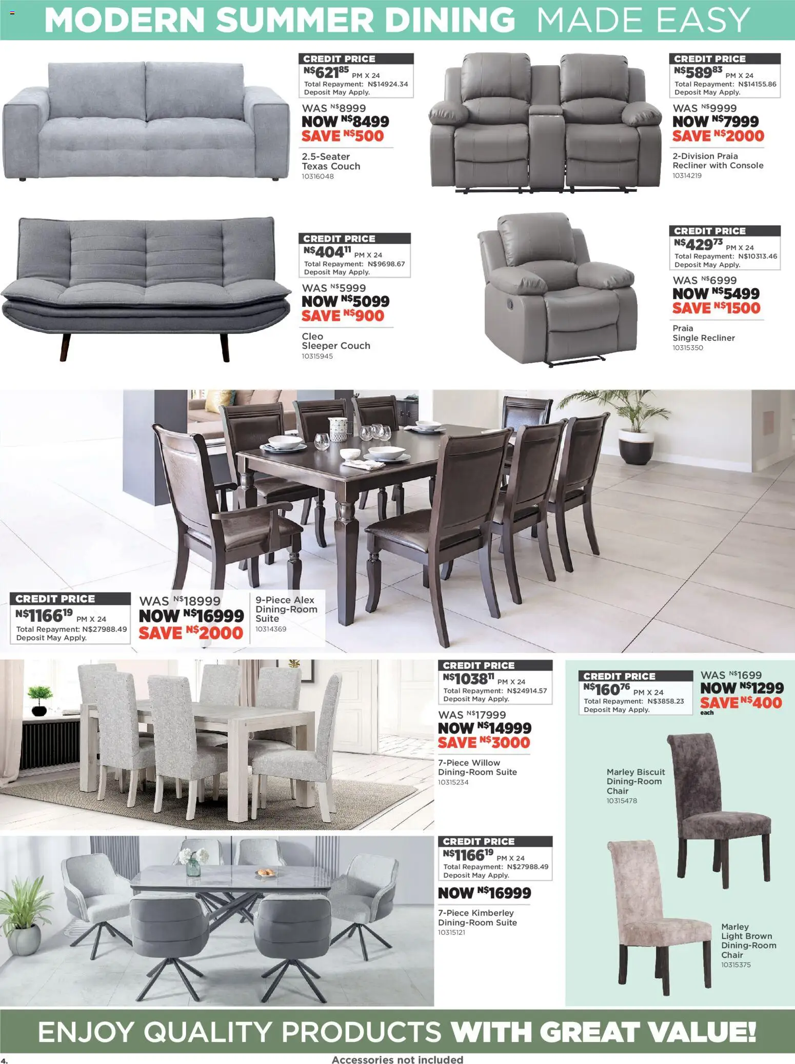 New House and Home catalogue – valid from 27.12.2025 | Page: 4 | Products: Couch, Chair, Light