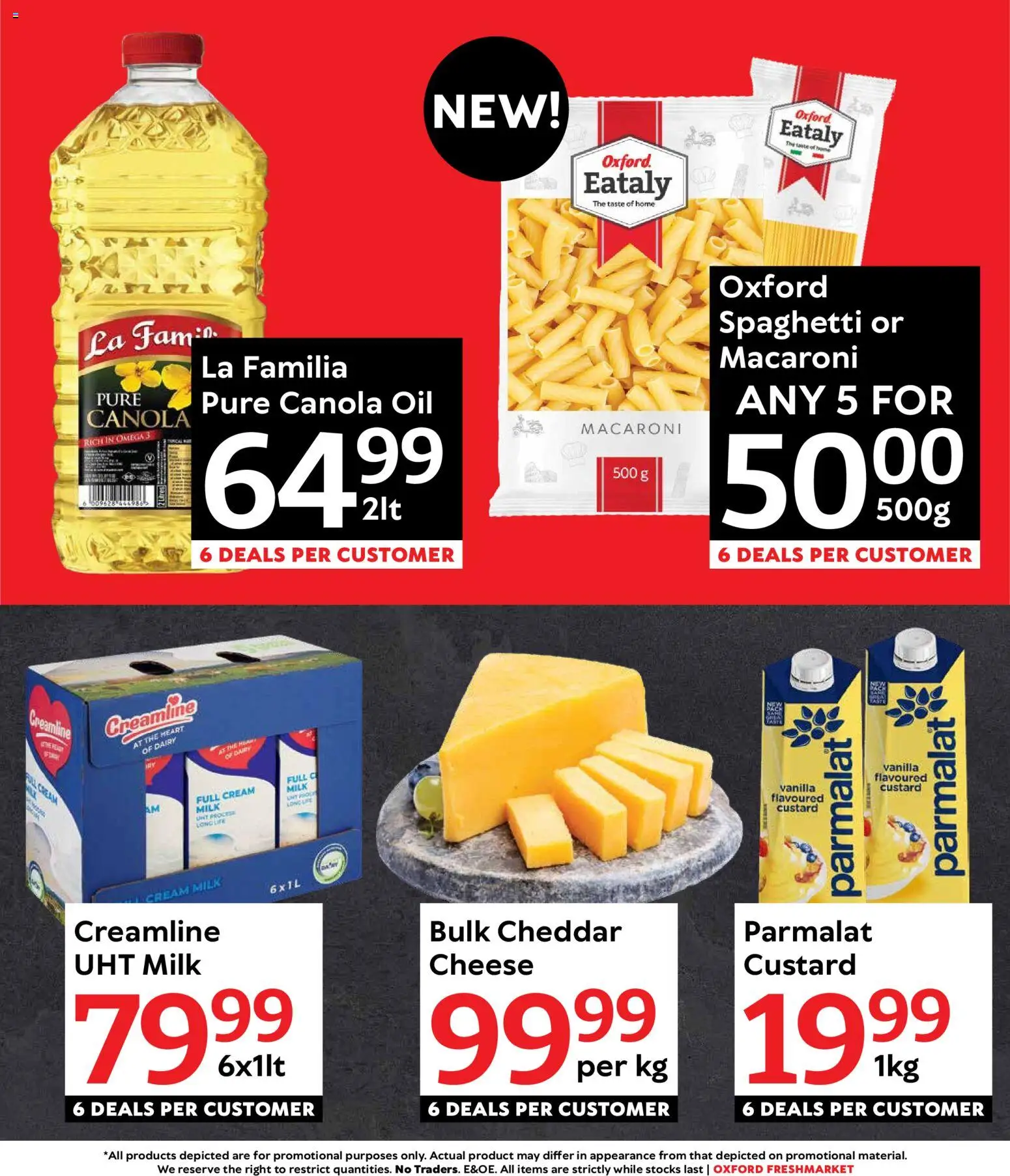 New Oxford Freshmarket catalogue – valid from 27.12.2025 | Page: 2 | Products: Custard, Milk, Cheese, Cream