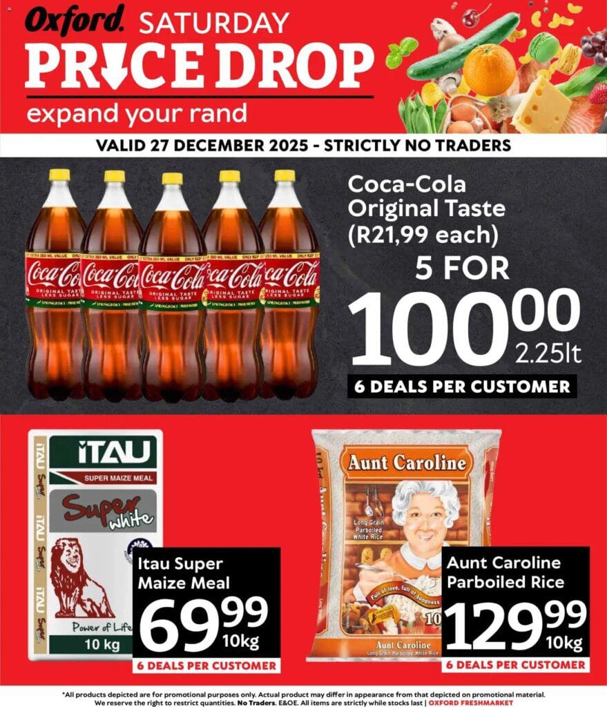 Oxford Freshmarket – Saturday Price Drop (27/12/2025 – 27/12/2025) Online