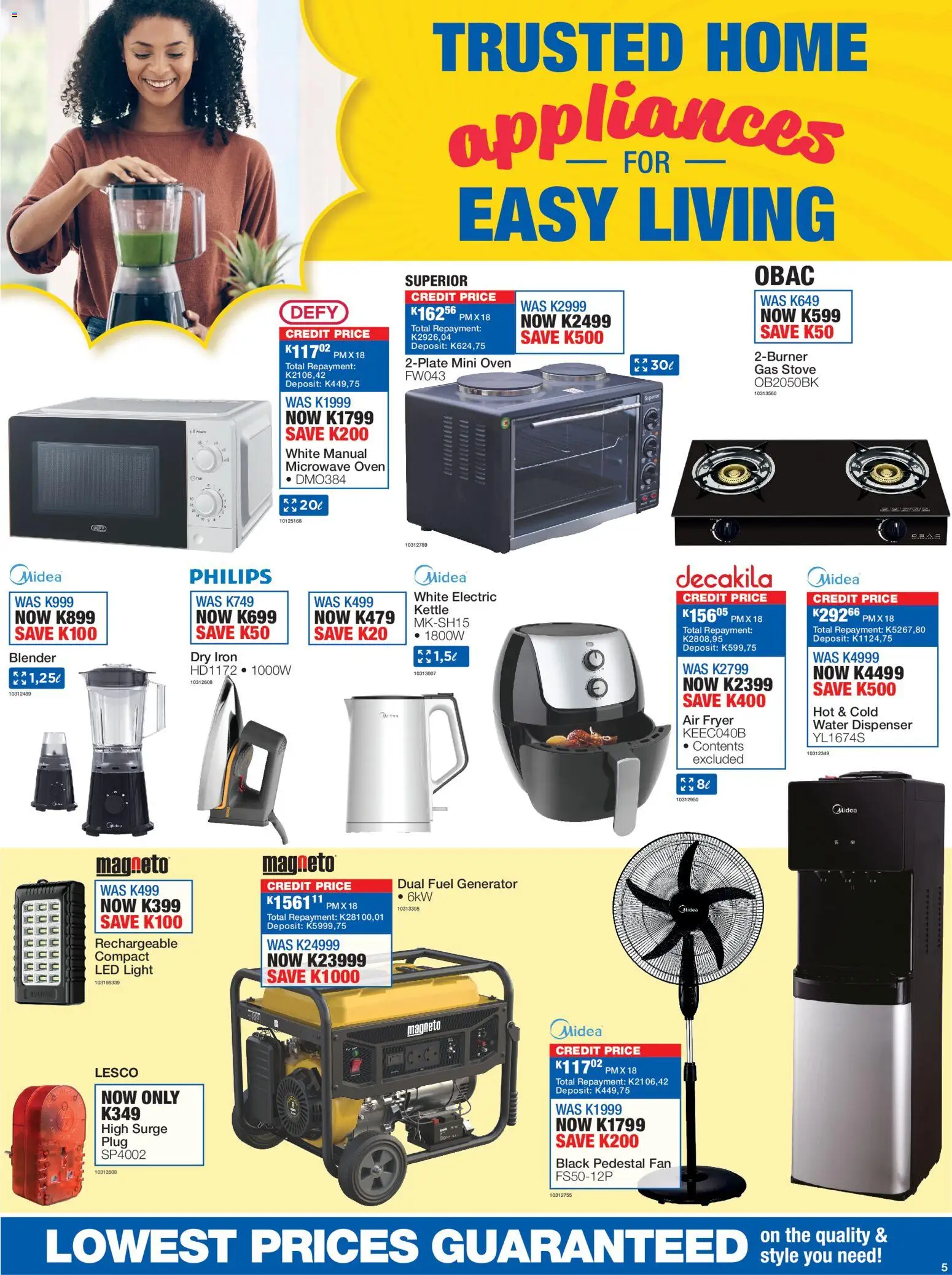 New OK Furniture catalogue – valid from 27.12.2025 | Page: 5 | Products: Oven, Microwave oven, Iron, Gas stove