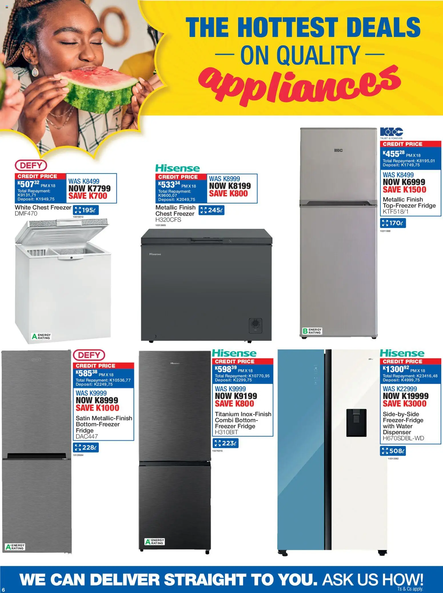 New OK Furniture catalogue – valid from 27.12.2025 | Page: 6 | Products: Freezer, Fridge, Chest freezer, Water