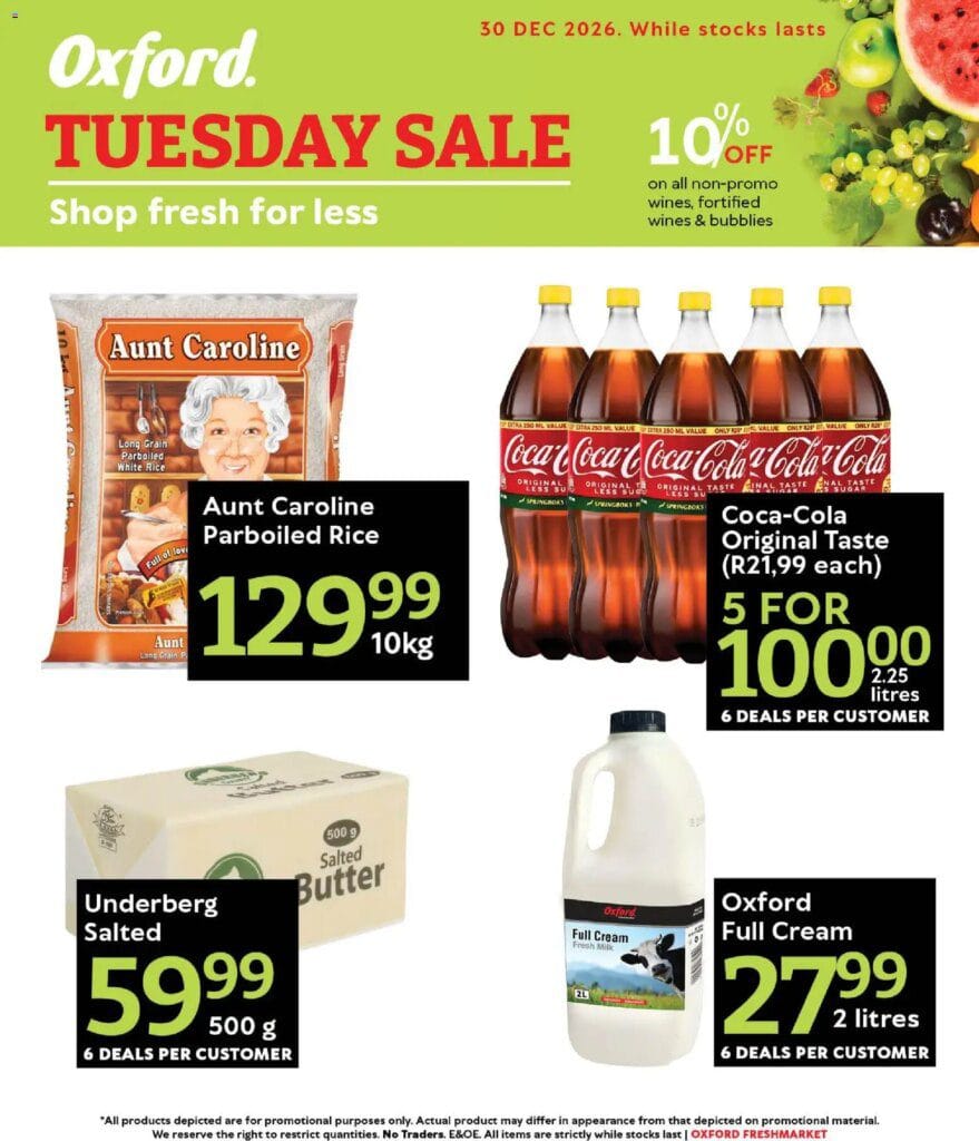 Oxford Freshmarket – Tuesday Sale (30/12/2025 – 30/12/2026) Online