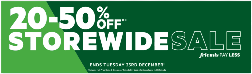 Harris Scarfe Specials 15 December – 23 December 2025.