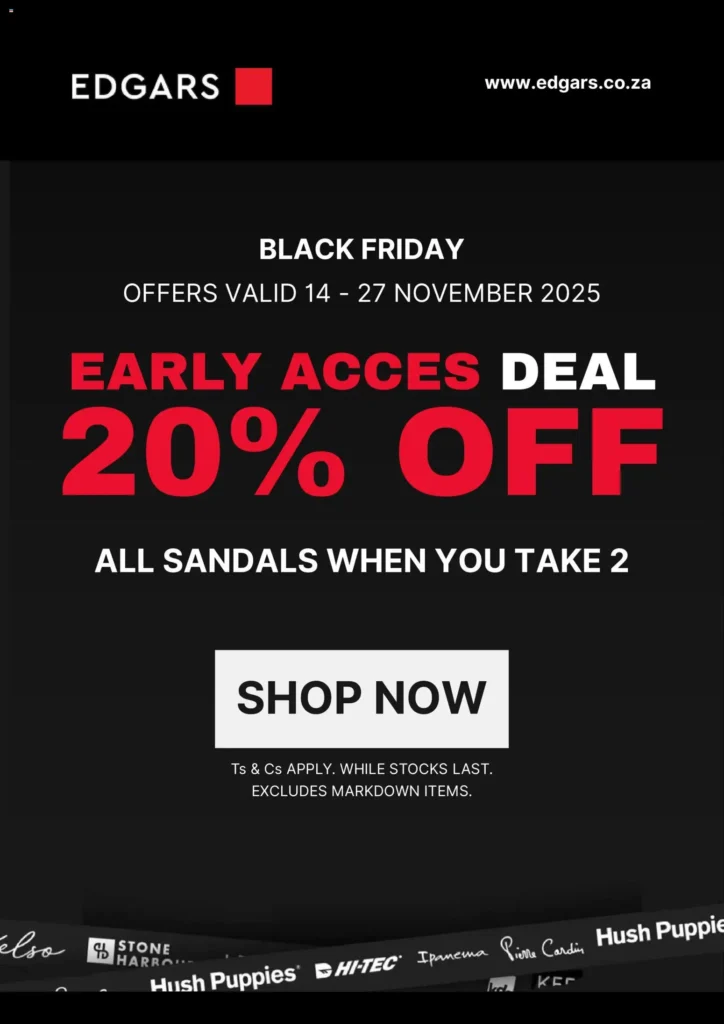 Edgars Online Sale Black Friday 2025  Deals Specials  Catalogue