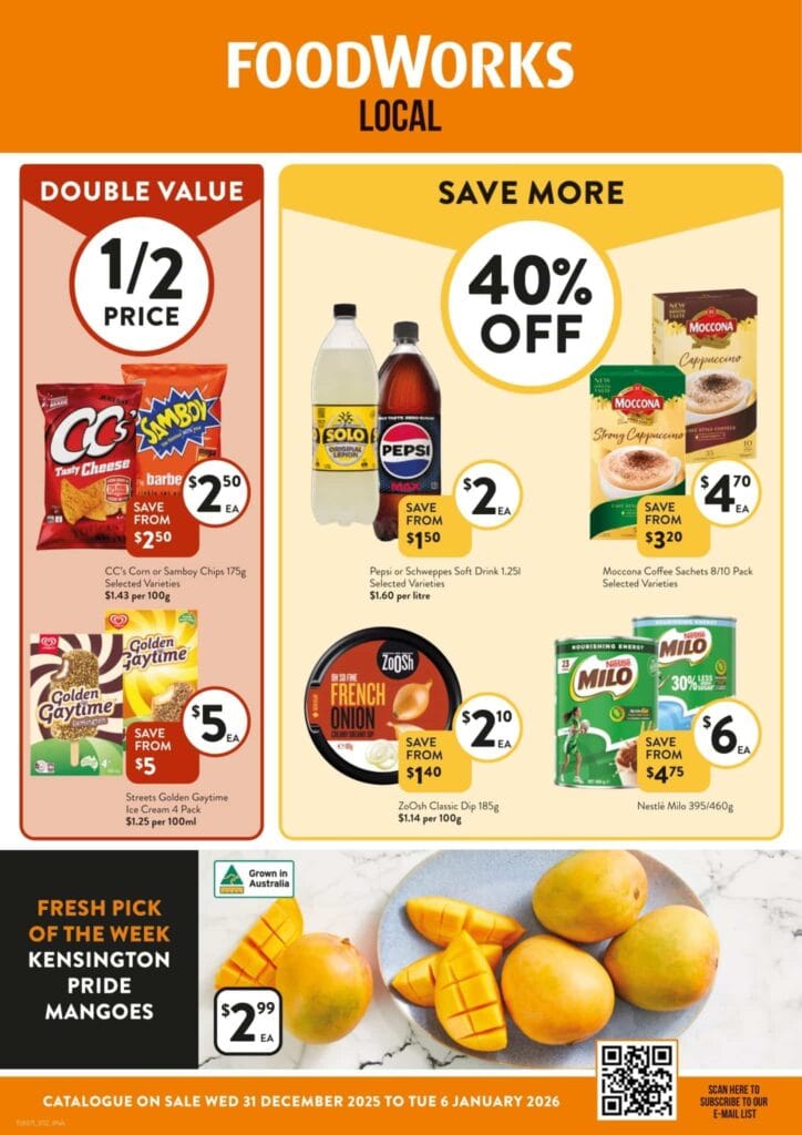 FoodWorks Catalogue 31 December 2025 – 6 January 2026.
