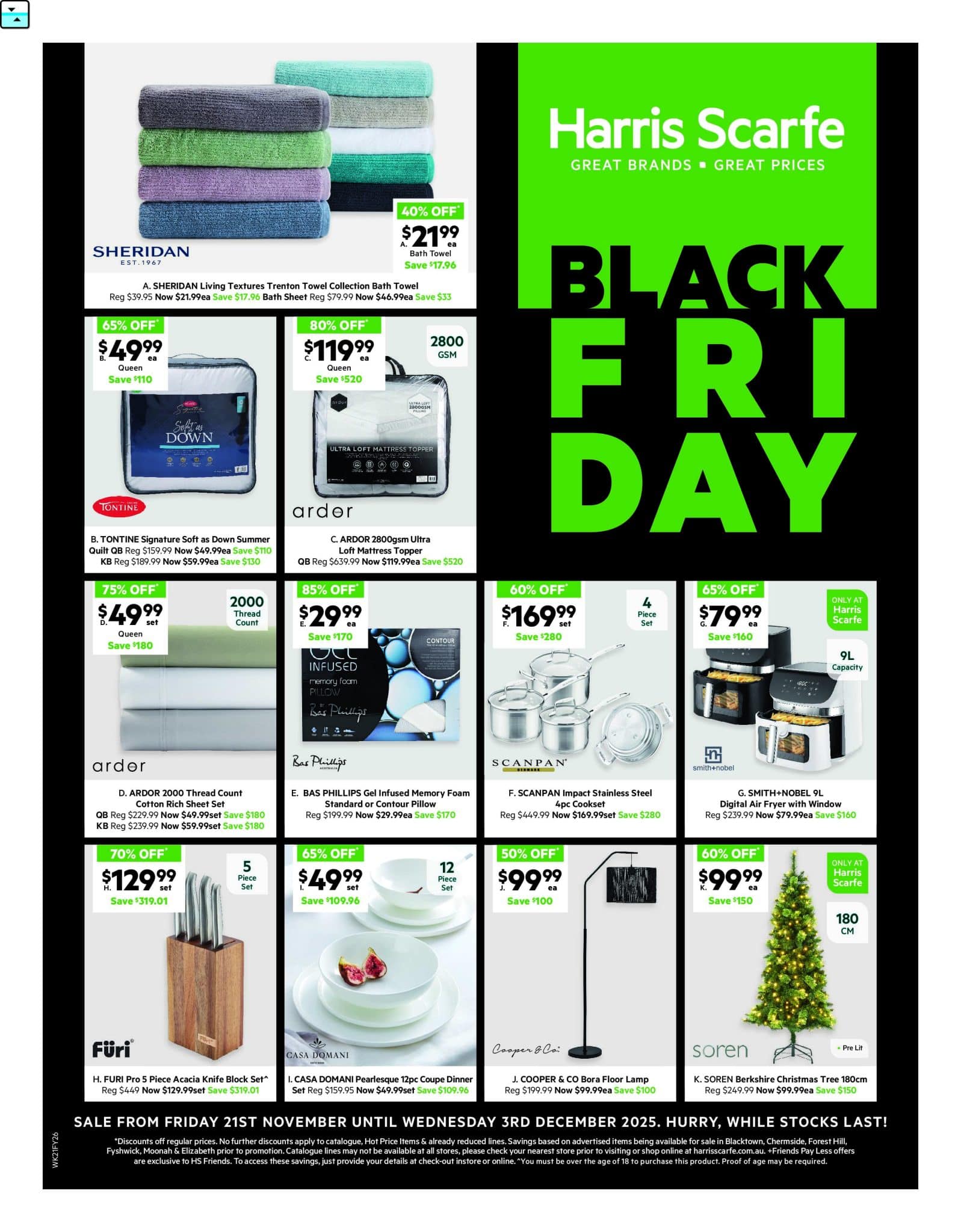 Harris Scarfe Black Friday Sale 2025