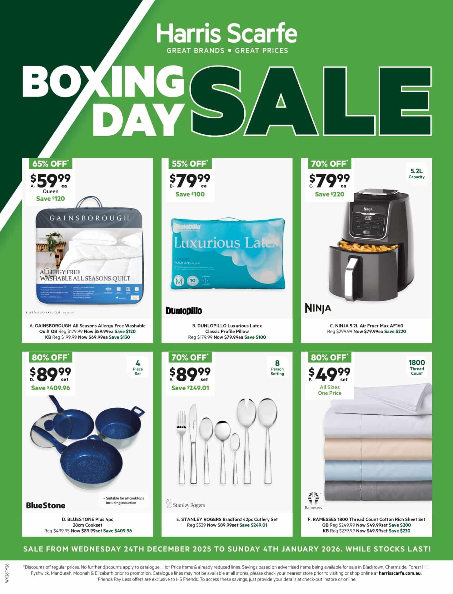 Harris Scarfe Boxing Day Sale 2025 – up to 80% OFF 1