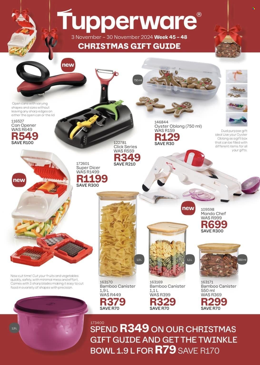 Tupperware Specials 3 November – 30 November, 2024 1
