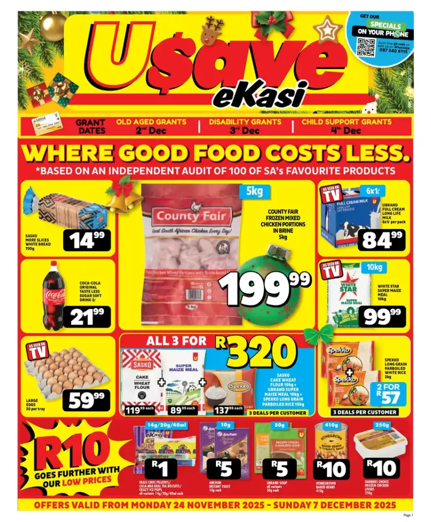 Usave Specials 24 November – 7 December, 2025. eKasi 3 Usave Specials 24 November – 7 December, 2025. eKasi