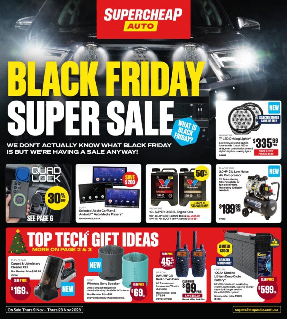 Supercheap Auto Black Friday Sales 2025