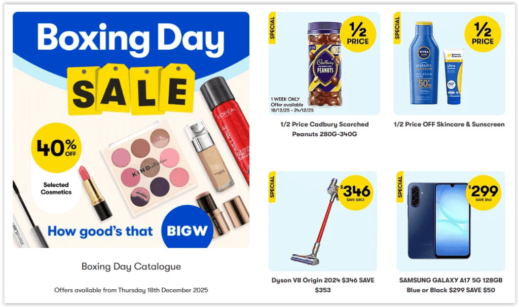 BigW Catalogue Deals 18 December – 24 December 2025.