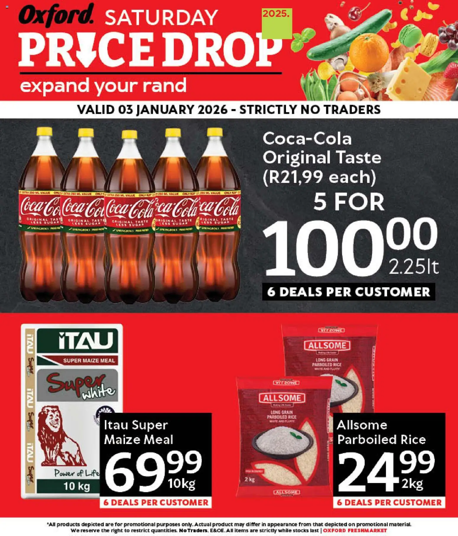 New Oxford Freshmarket catalogue – valid from 03.01.2026 | Page: 1 | Products: Maize meal, Rice New Oxford Freshmarket catalogue – valid from 03.01.2026 | Page: 1 | Products: Maize meal, Rice