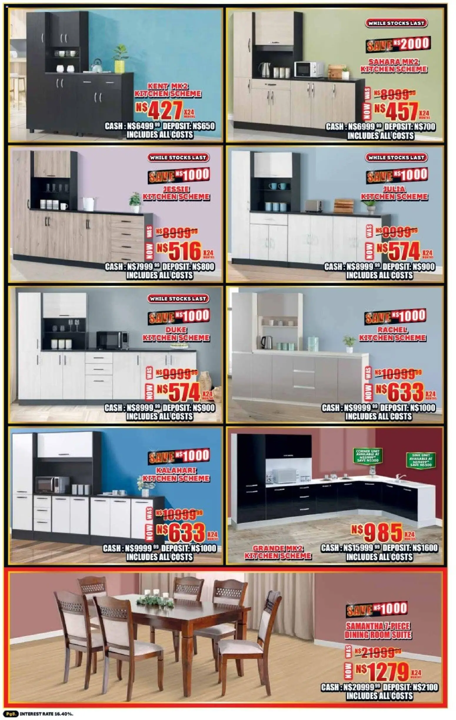 New Lewis Stores catalogue – valid from 05.01.2026 | Page: 8 | Products: Dining room suite, Sink