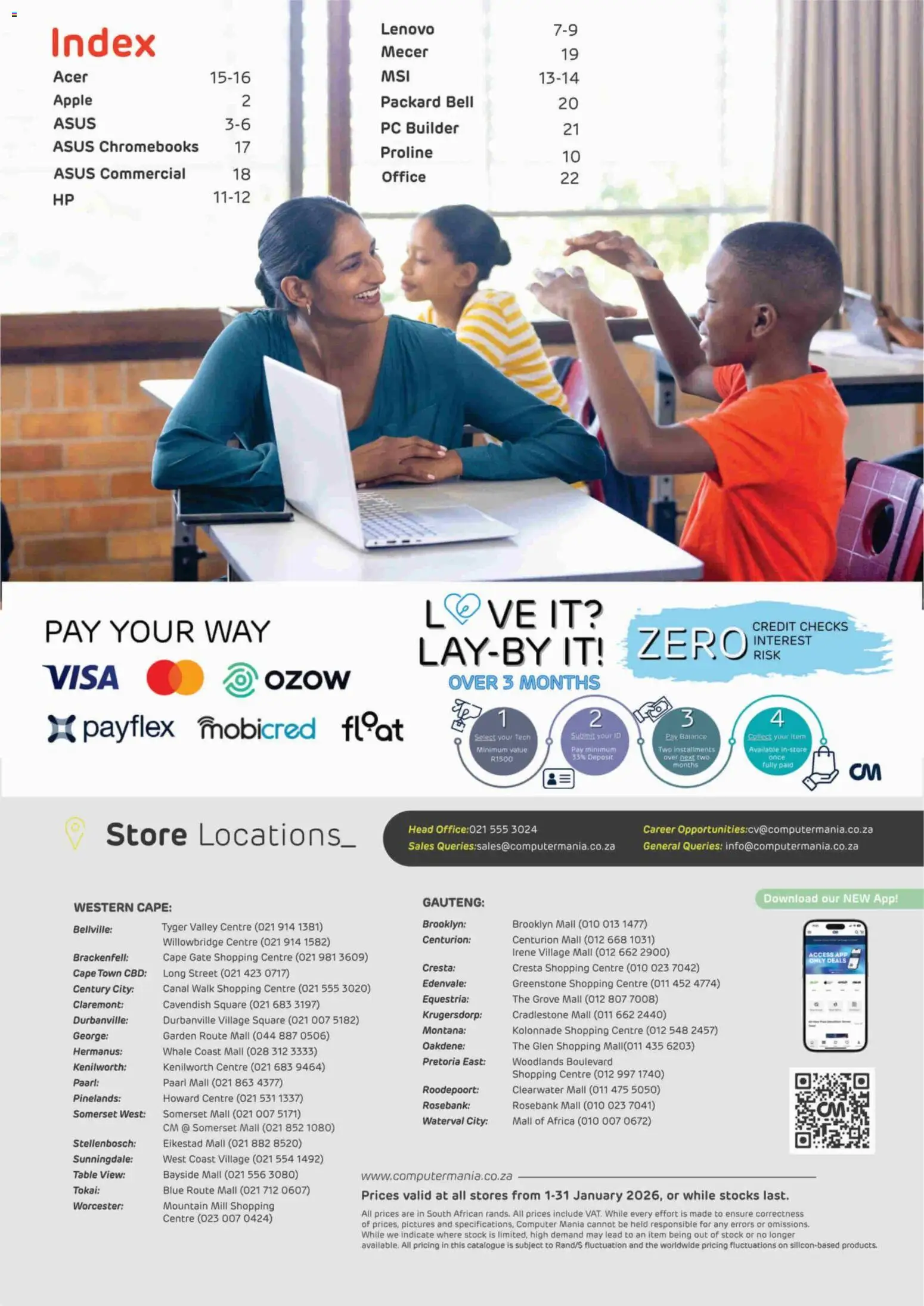 New Computer Mania catalogue – valid from 01.01.2026 | Page: 2 | Products: PC, Computer, Table, Stock