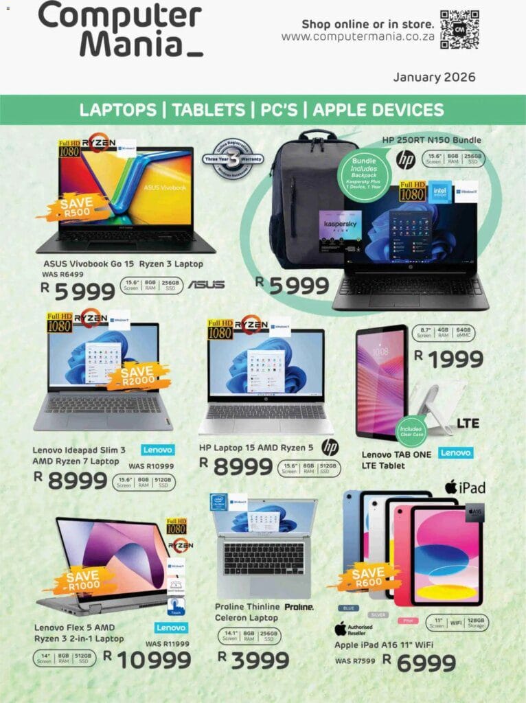 Computer Mania specials and catalogues Online 01 January