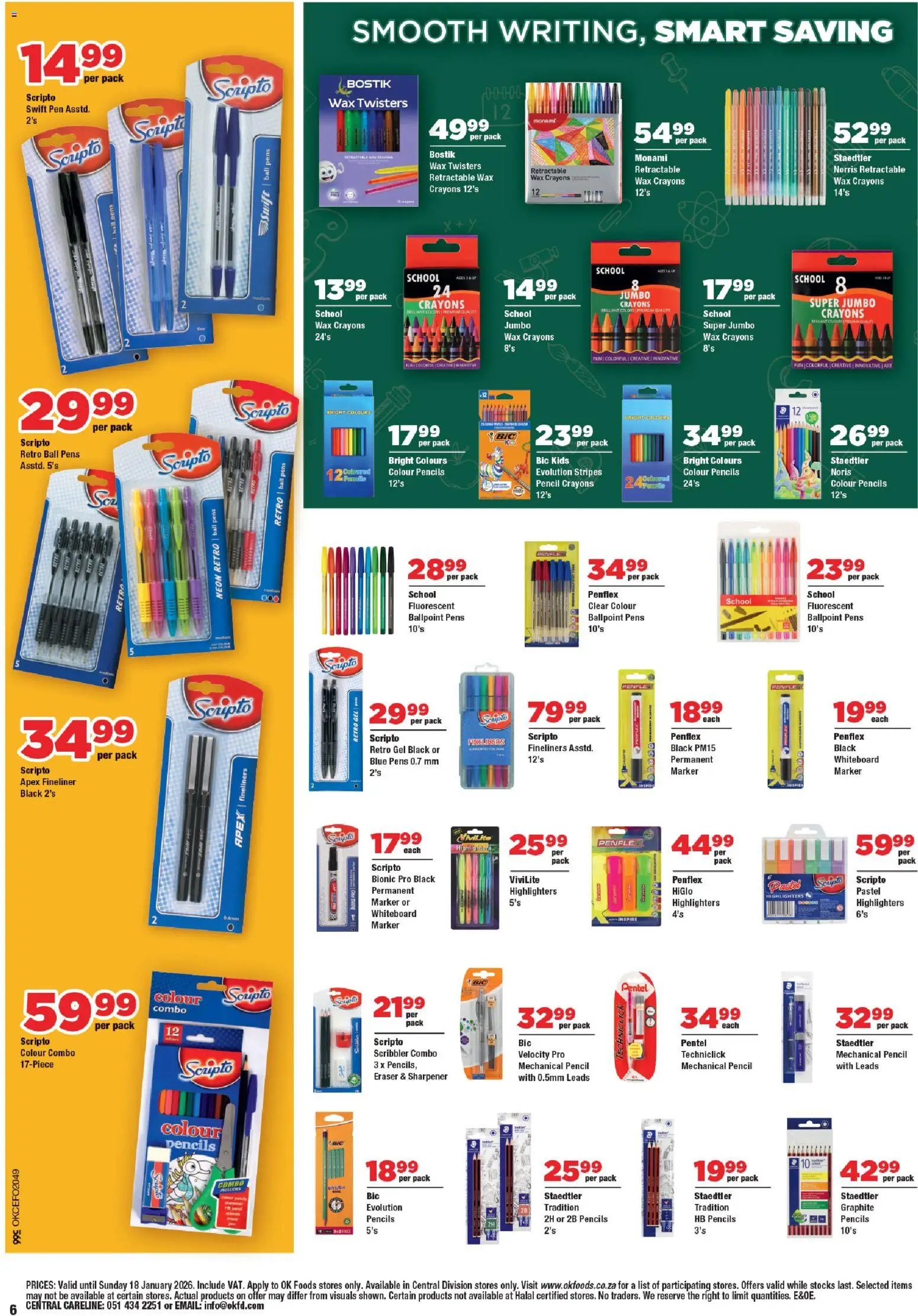 New OK Foods catalogue – valid from 05.01.2026 | Page: 6 | Products: Pencil, Art, Wax, Pen New OK Foods catalogue – valid from 05.01.2026 | Page: 6 | Products: Pencil, Art, Wax, Pen
