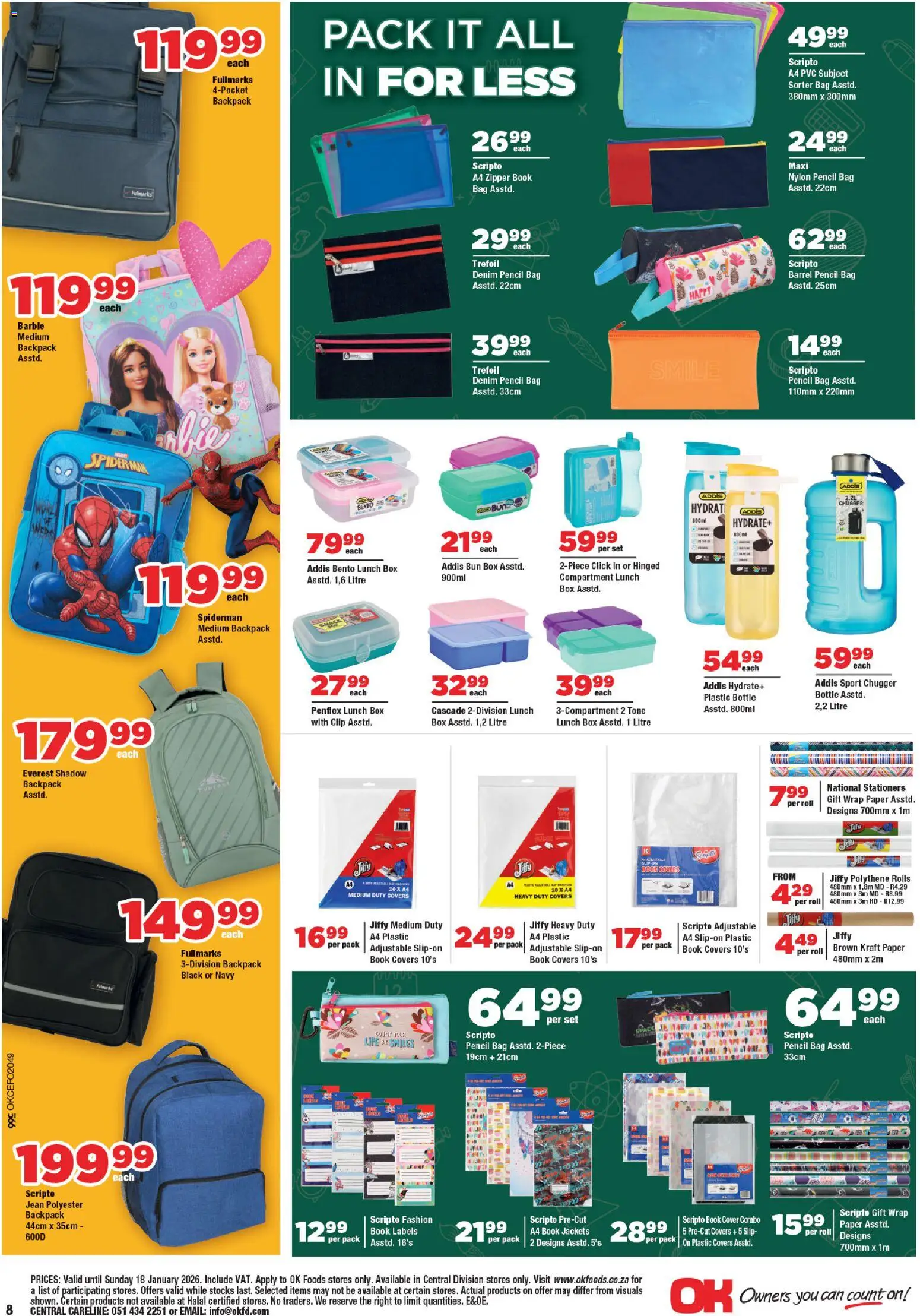 New OK Foods catalogue – valid from 05.01.2026 | Page: 8 | Products: Pencil, Jackets, Bag, Paper New OK Foods catalogue – valid from 05.01.2026 | Page: 8 | Products: Pencil, Jackets, Bag, Paper