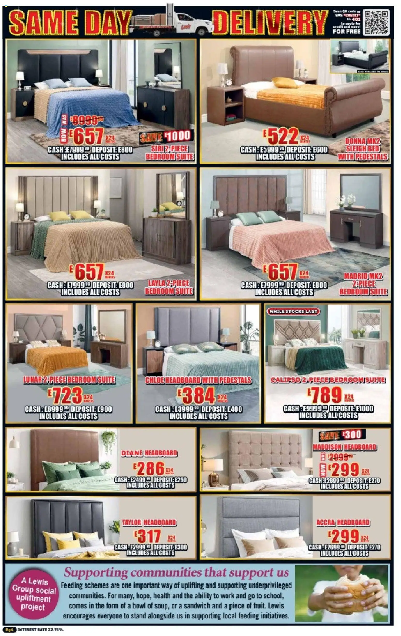 New Lewis Stores catalogue – valid from 05.01.2026 | Page: 4 | Products: Headboard, Bowl, Bed New Lewis Stores catalogue – valid from 05.01.2026 | Page: 4 | Products: Headboard, Bowl, Bed