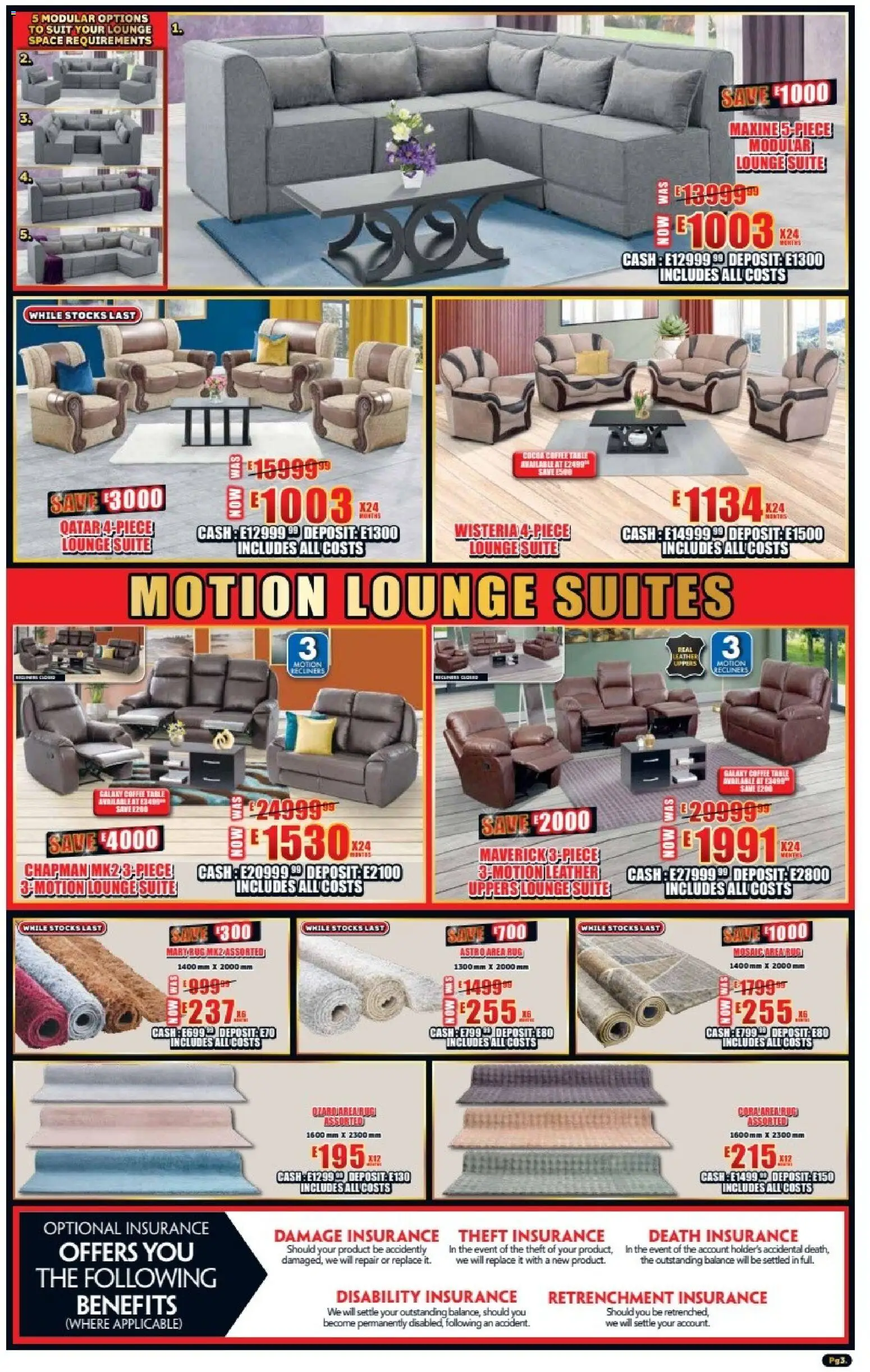New Lewis Stores catalogue – valid from 05.01.2026 | Page: 3 | Products: Coffee table, Table, Lounge suite, Coffee New Lewis Stores catalogue – valid from 05.01.2026 | Page: 3 | Products: Coffee table, Table, Lounge suite, Coffee
