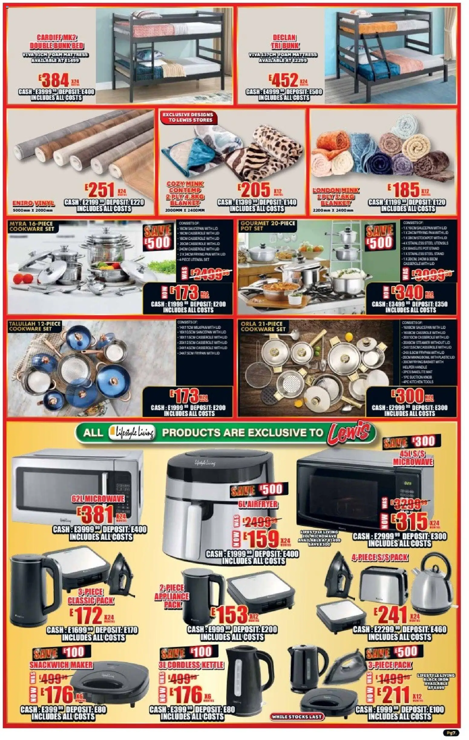 New Lewis Stores catalogue – valid from 05.01.2026 | Page: 7 | Products: Mattress, Blanket, Cookware, Foam New Lewis Stores catalogue – valid from 05.01.2026 | Page: 7 | Products: Mattress, Blanket, Cookware, Foam