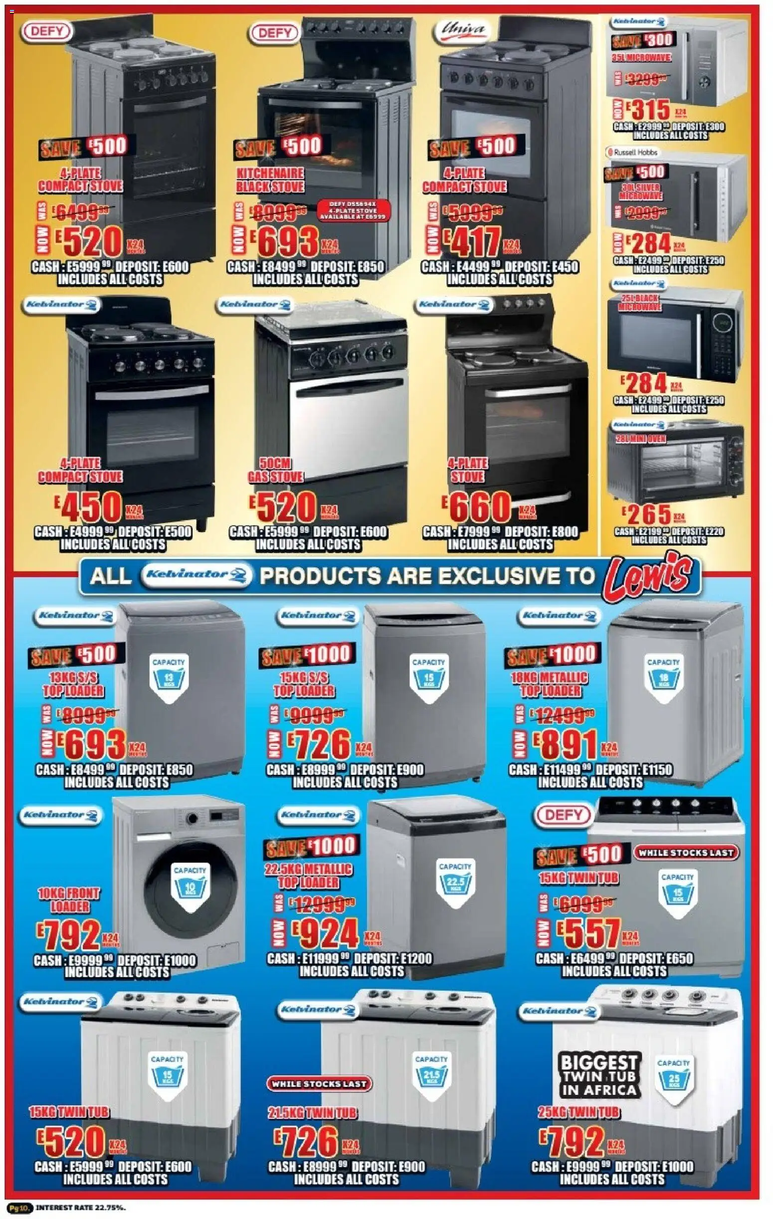 New Lewis Stores catalogue – valid from 05.01.2026 | Page: 10 | Products: Oven, Stove, Microwave New Lewis Stores catalogue – valid from 05.01.2026 | Page: 10 | Products: Oven, Stove, Microwave