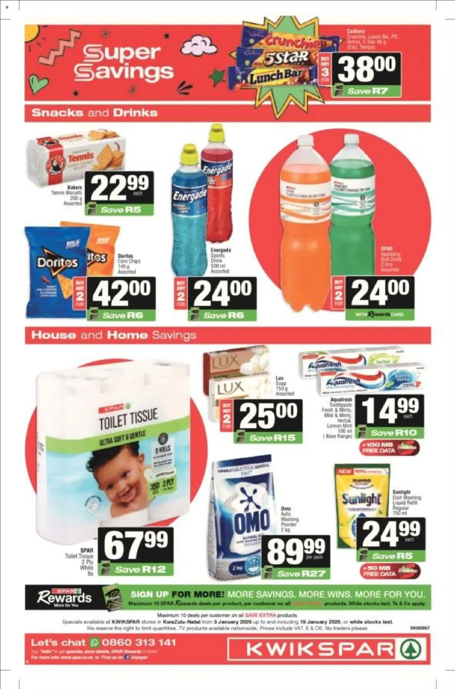 New KWIKSPAR catalogue – valid from 05.01.2026 | Page: 4 | Products: TV, Snacks, Chips, Lemon New KWIKSPAR catalogue – valid from 05.01.2026 | Page: 4 | Products: TV, Snacks, Chips, Lemon
