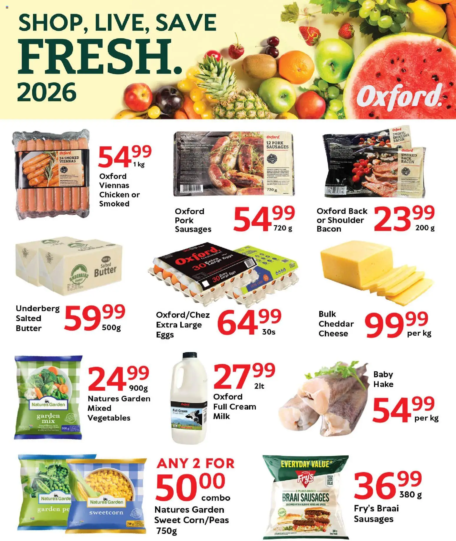 New Oxford Freshmarket catalogue – valid from 06.01.2026 | Page: 5 | Products: Milk, Cheese, Cream, Herbs
