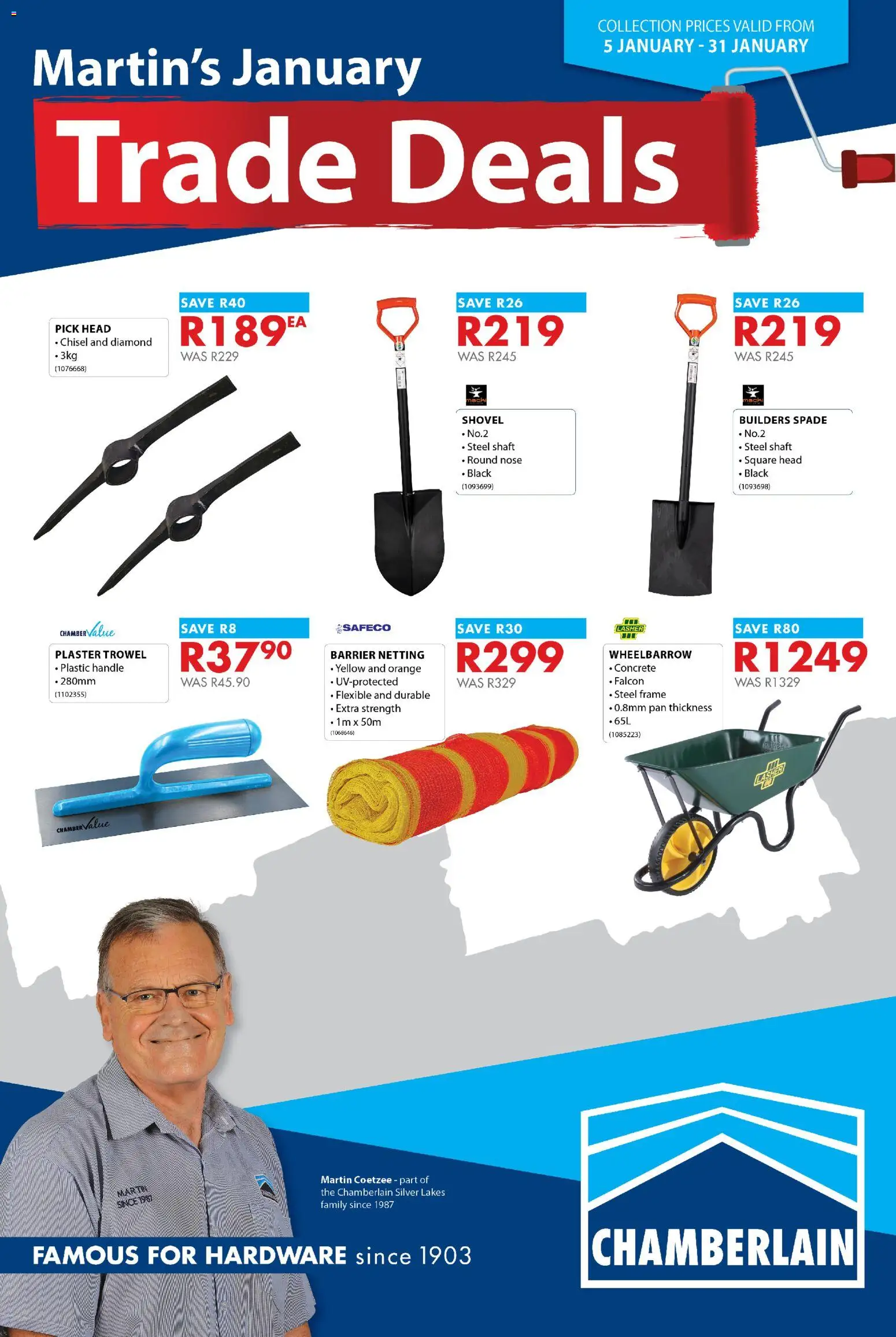 Chamberlain Specials and Catalogues Online Shopping Specials 05 January 1