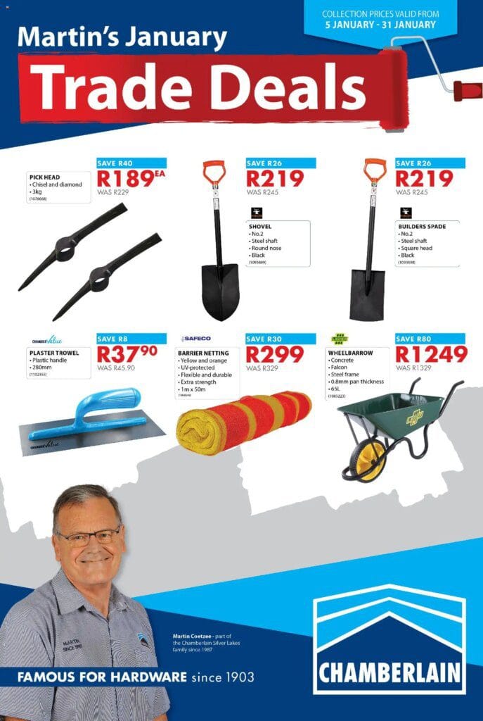 Chamberlain Specials and Catalogues Online Shopping Specials 05 January